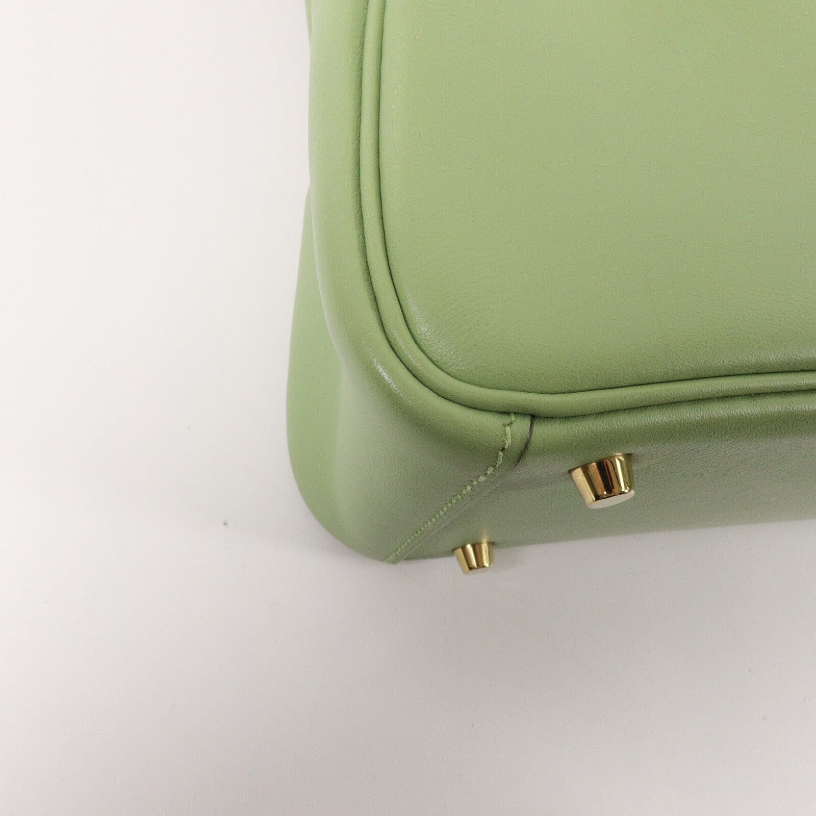 HERMES Swift皮革Mini Lindy手挽肩背兩用袋Vert Criquet