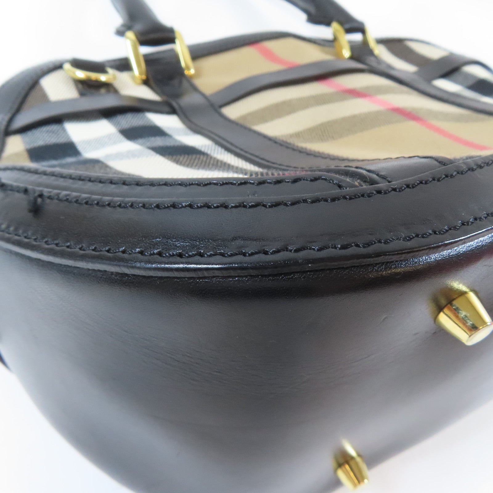 BURBERRY 帆布Shoulder Bag金扣肩背袋啡色