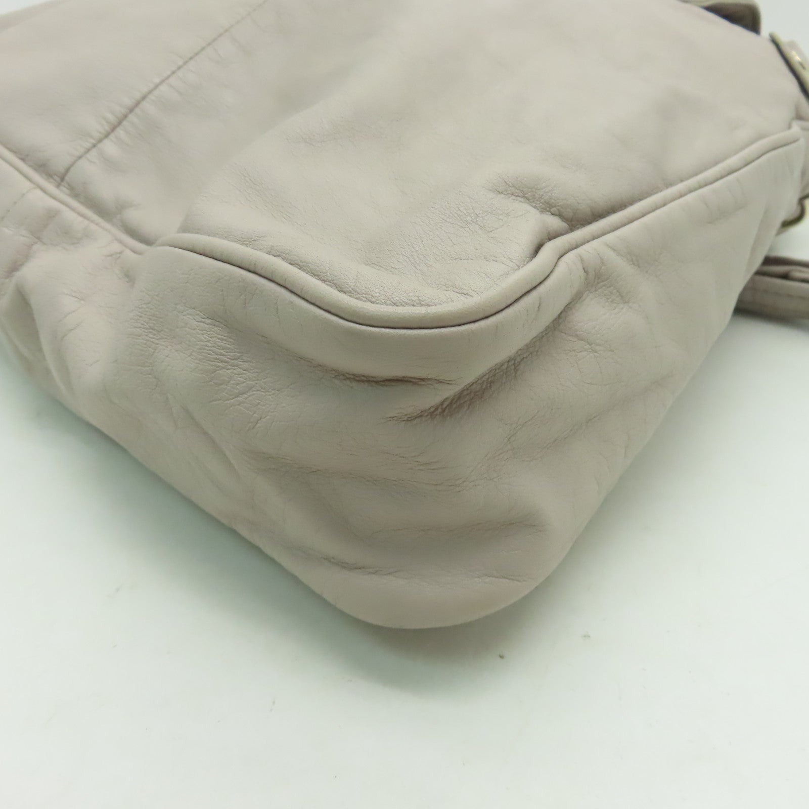 MARC BY MARC JACOBS 【激減優惠】牛皮皮革2 Way Bag金扣手挽肩背兩用袋灰色