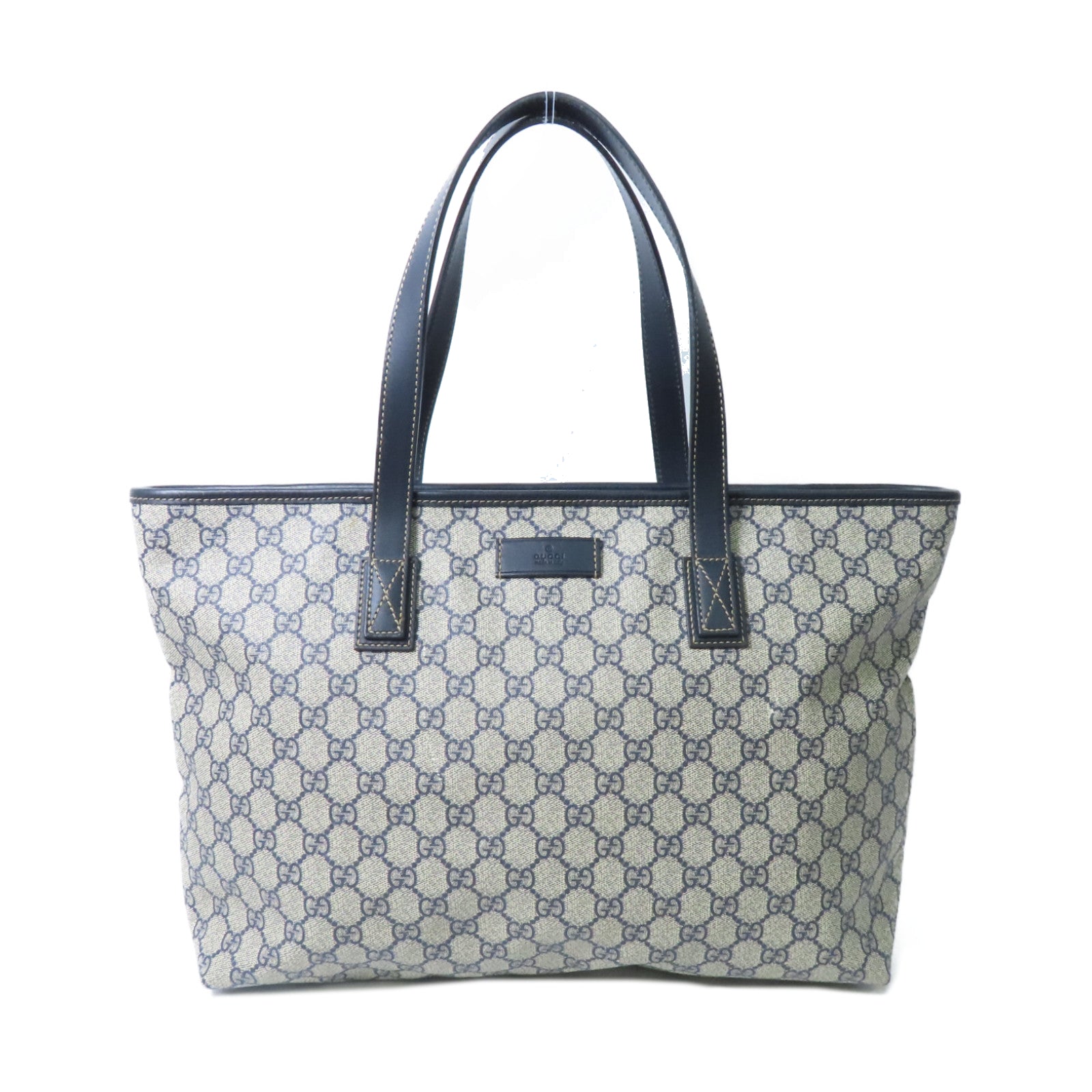 GUCCI 【激減優惠】塗層帆布Tote Bag銀扣手挽袋米色