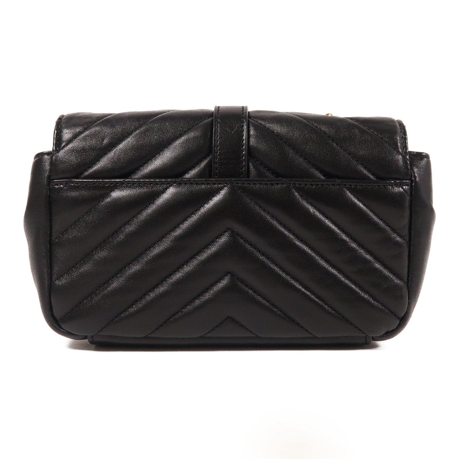 YVES SAINT LAURENT 羊皮皮革Chain Shoulder金扣鏈帶肩背袋