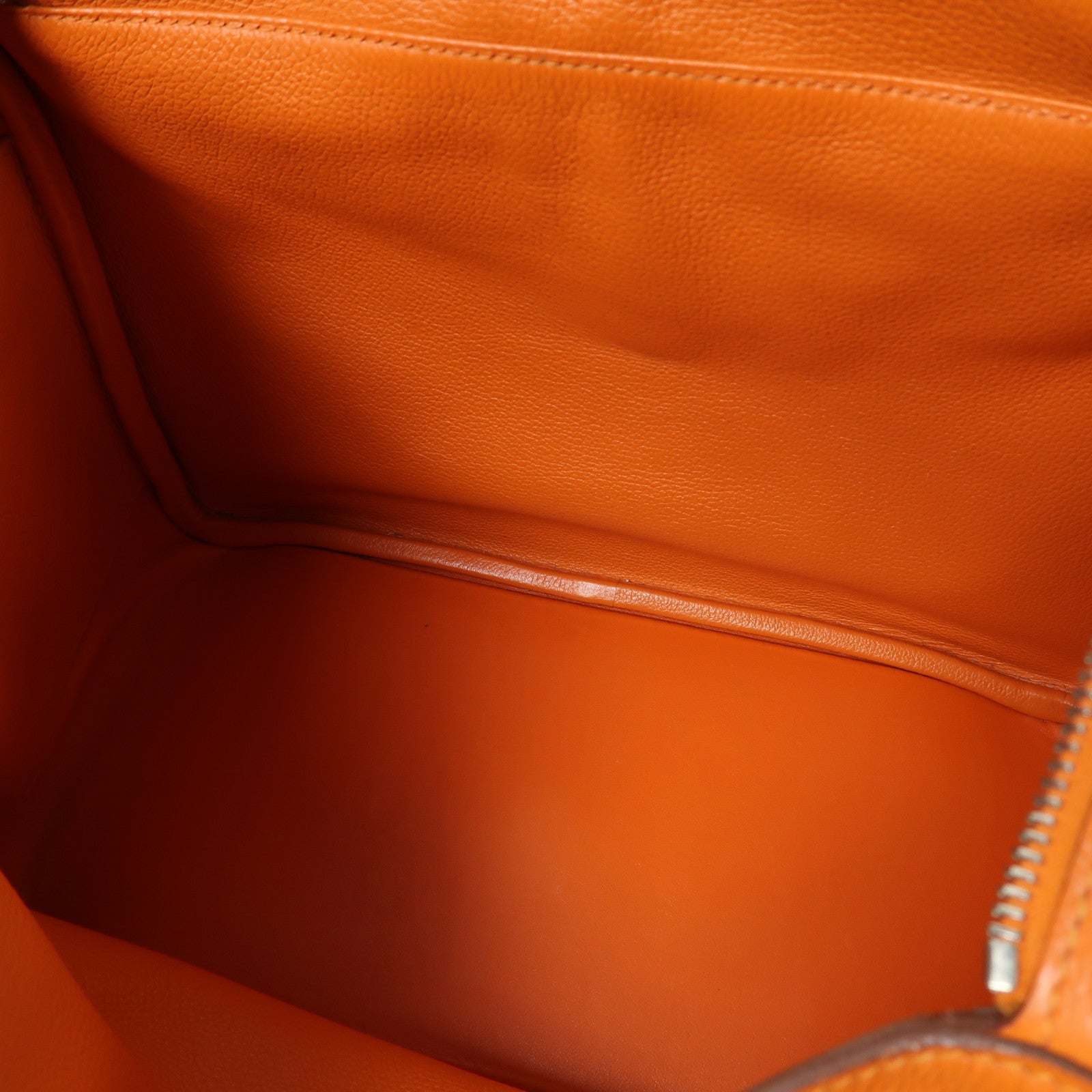 HERMES Evercolor皮革Lindy 30銀扣手挽肩背兩用袋Orange Poppy/橙色
