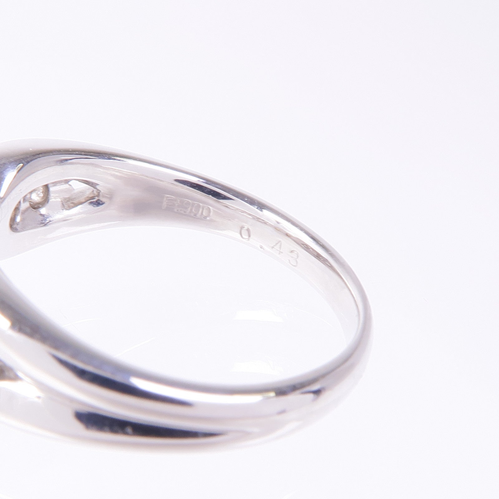 JEWELRY 【激減優惠】PT900鉑金Pearl Diamond Ring珍珠鑽石戒指US#5.75