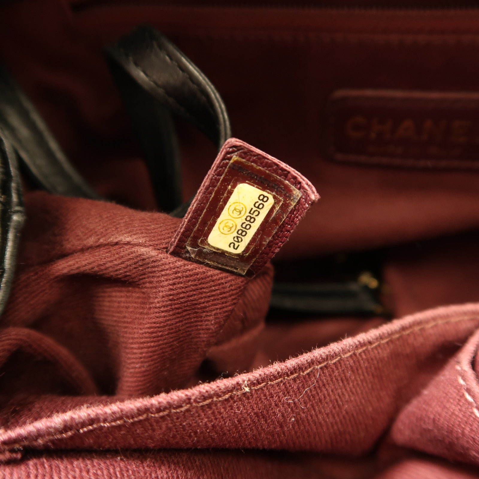 CHANEL 牛皮皮革2Way Shoulder Bag金扣鏈帶手挽肩背兩用袋黑色