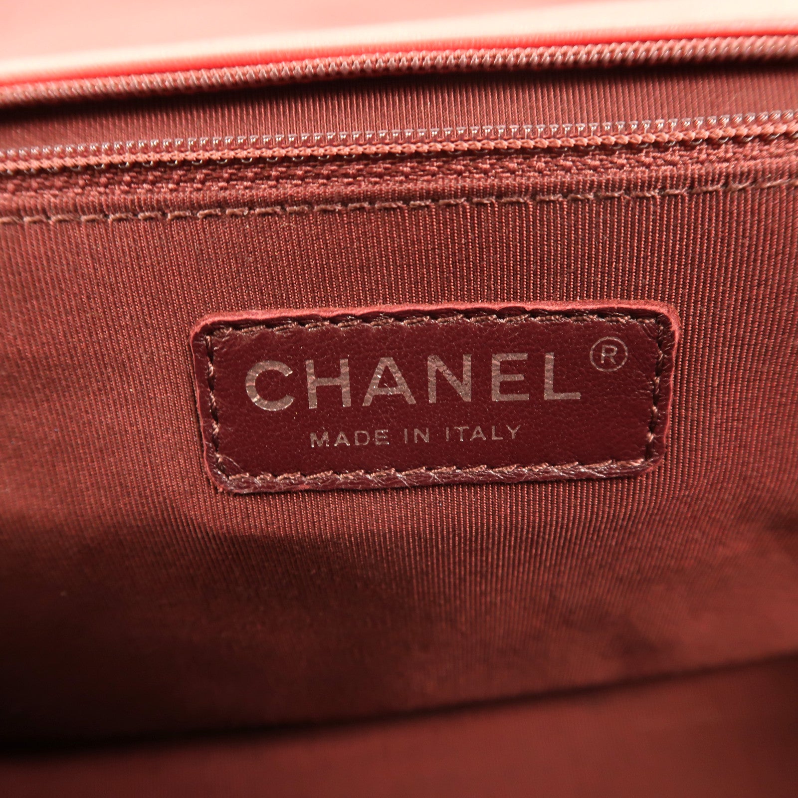 CHANEL 牛皮皮革Chain Shoulder銀扣鏈帶肩背袋