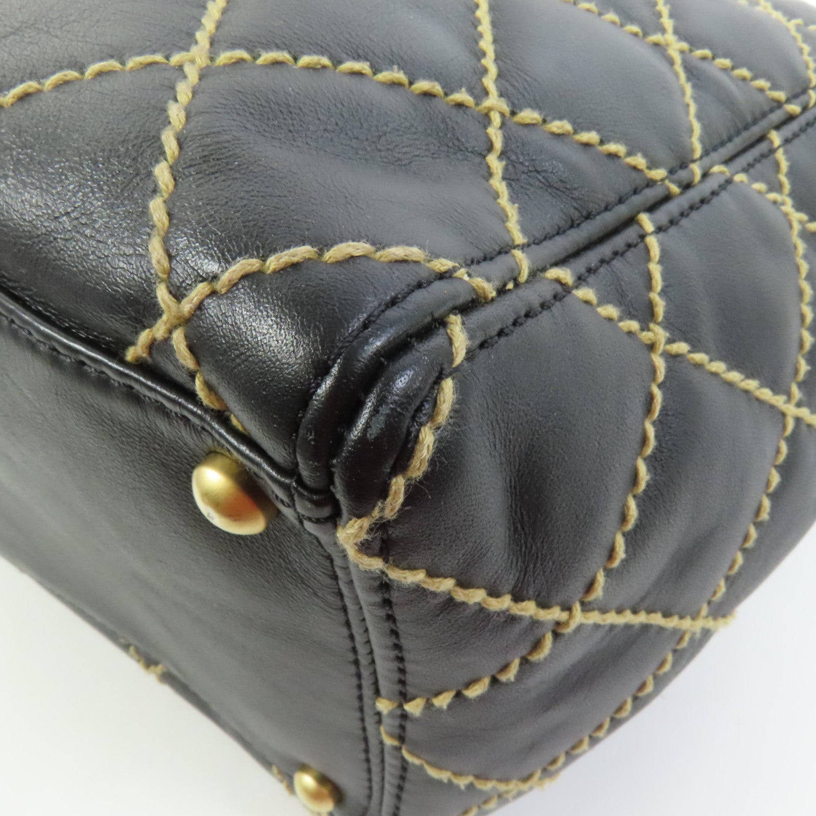 CHANEL 牛皮皮革Tote Bag金扣肩背袋