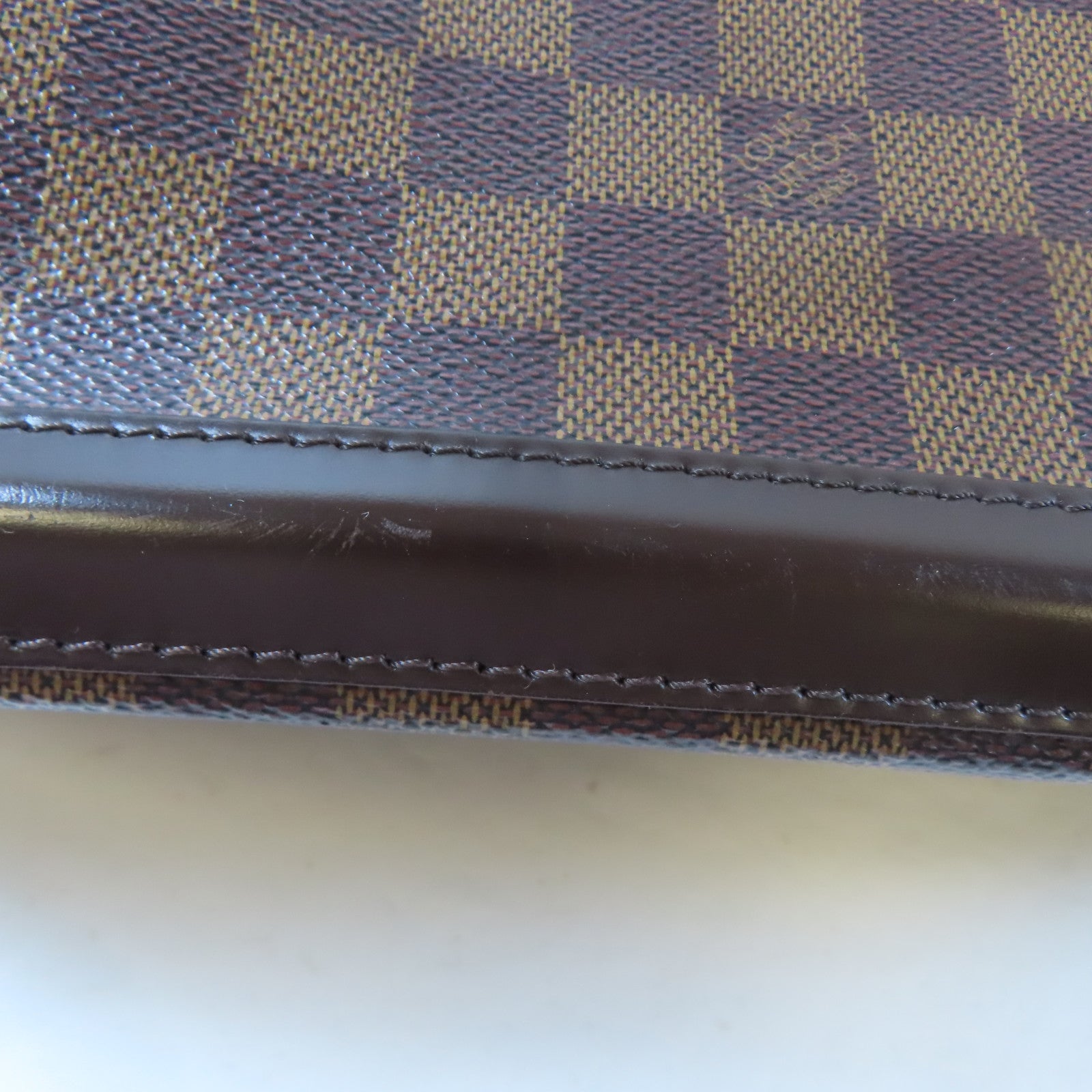 LOUIS VUITTON 【激減優惠】Damier Manosque GM金扣手挽袋啡色