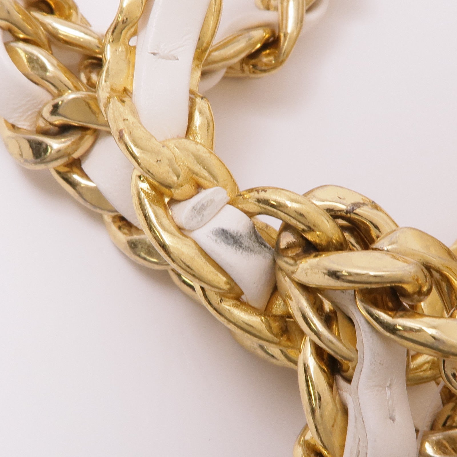 CHANEL 牛皮皮革Chain Shoulder Bag銀扣鏈帶肩背袋