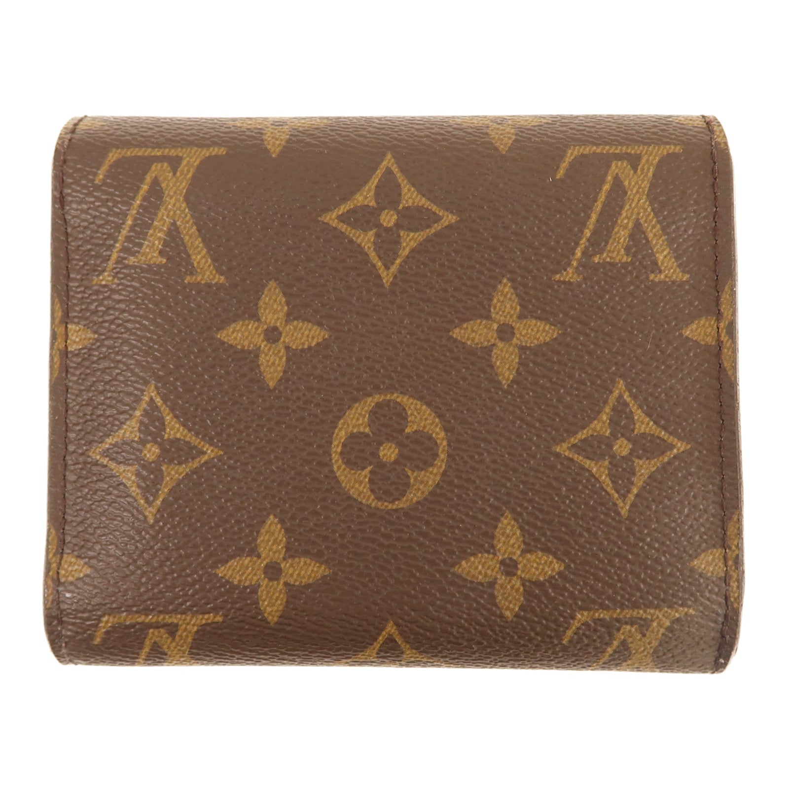 LOUIS VUITTON Monogram Ariane金扣錢包棕色/酒紅色