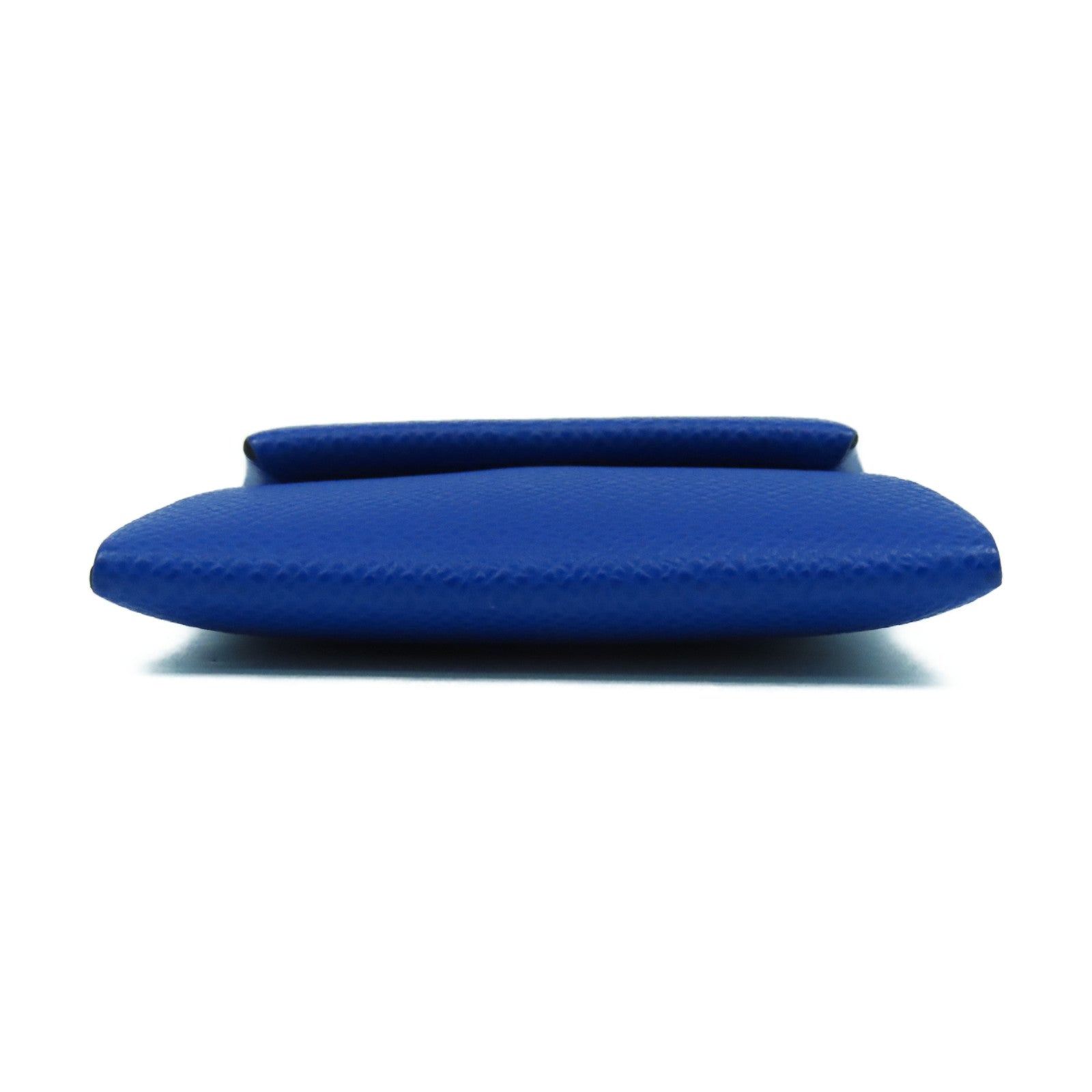 HERMES 【激減優惠】Epsom皮革Bastia Coins Case銀扣零錢包藍色