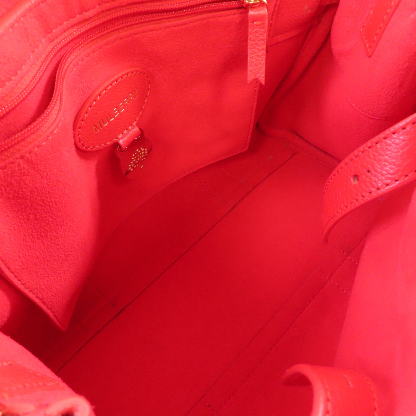 MULBERRY 牛皮皮革2Way Shoulder Bag金扣手挽肩背兩用袋紅色