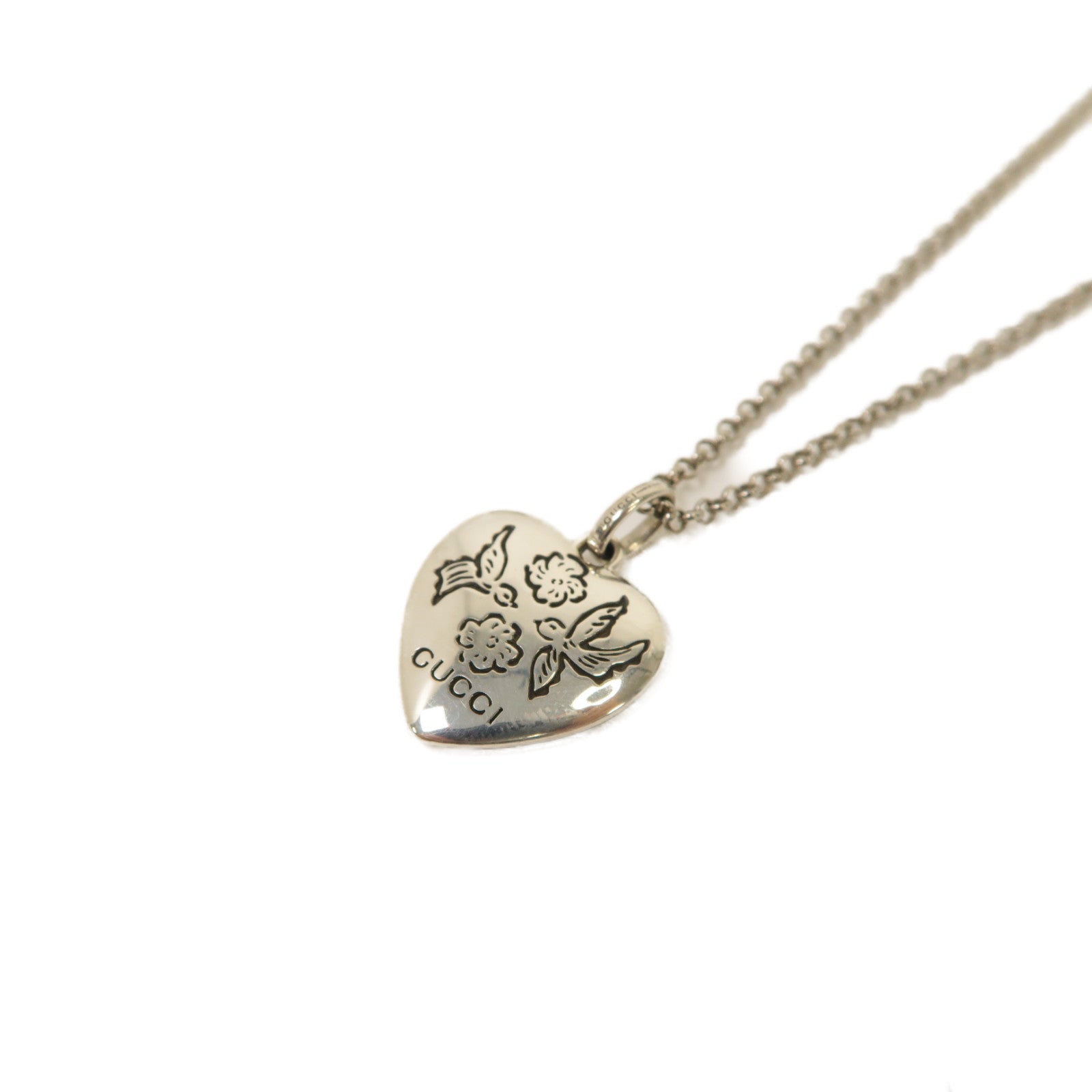 GUCCI 925純銀Blind For Love Necklace項鍊