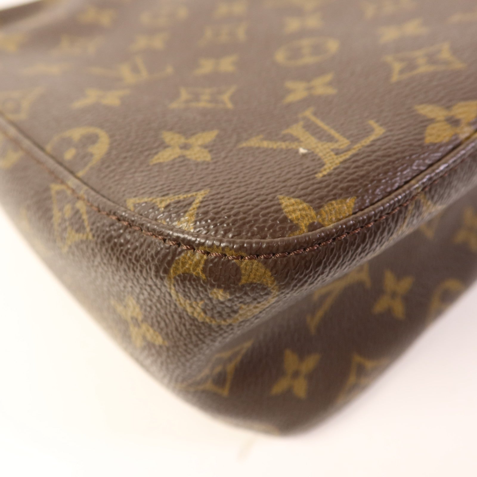 LOUIS VUITTON Monogram Looping MM金扣肩背袋棕色