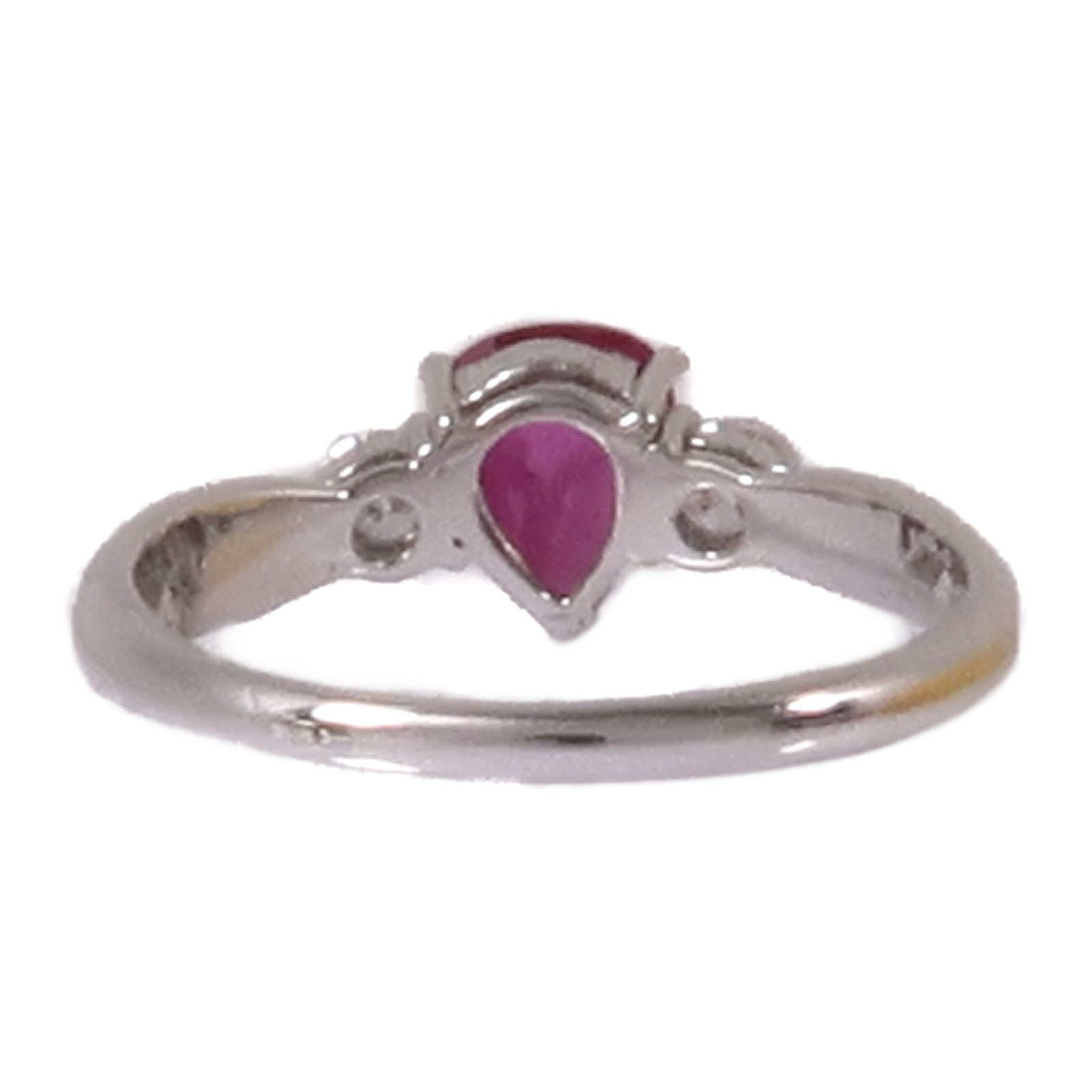 JEWELRY PT900鉑金Ruby/Diamond Ring紅寶石/鑽石戒指US#5.5