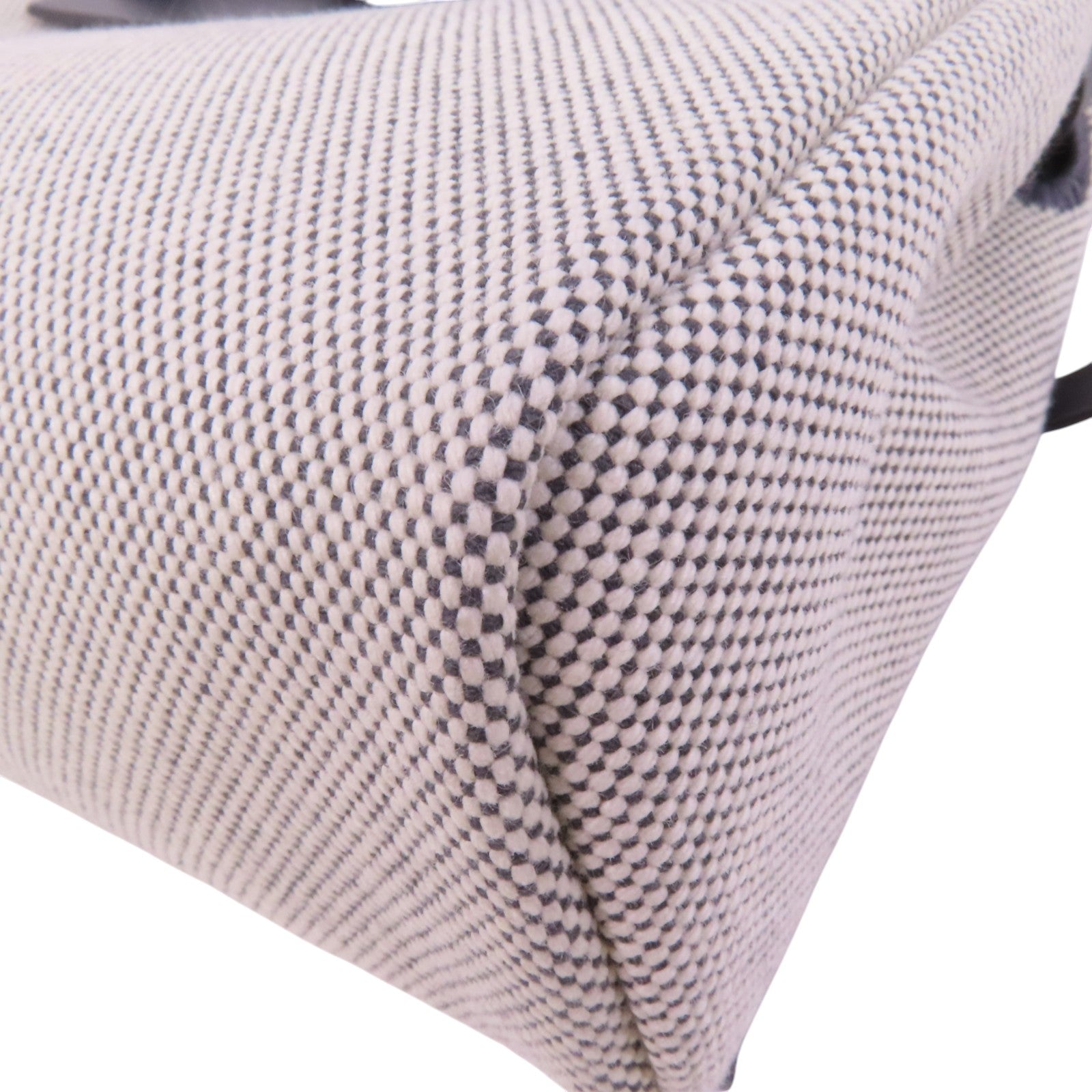 HERMES 帆布Mini Herbag銀扣肩背袋