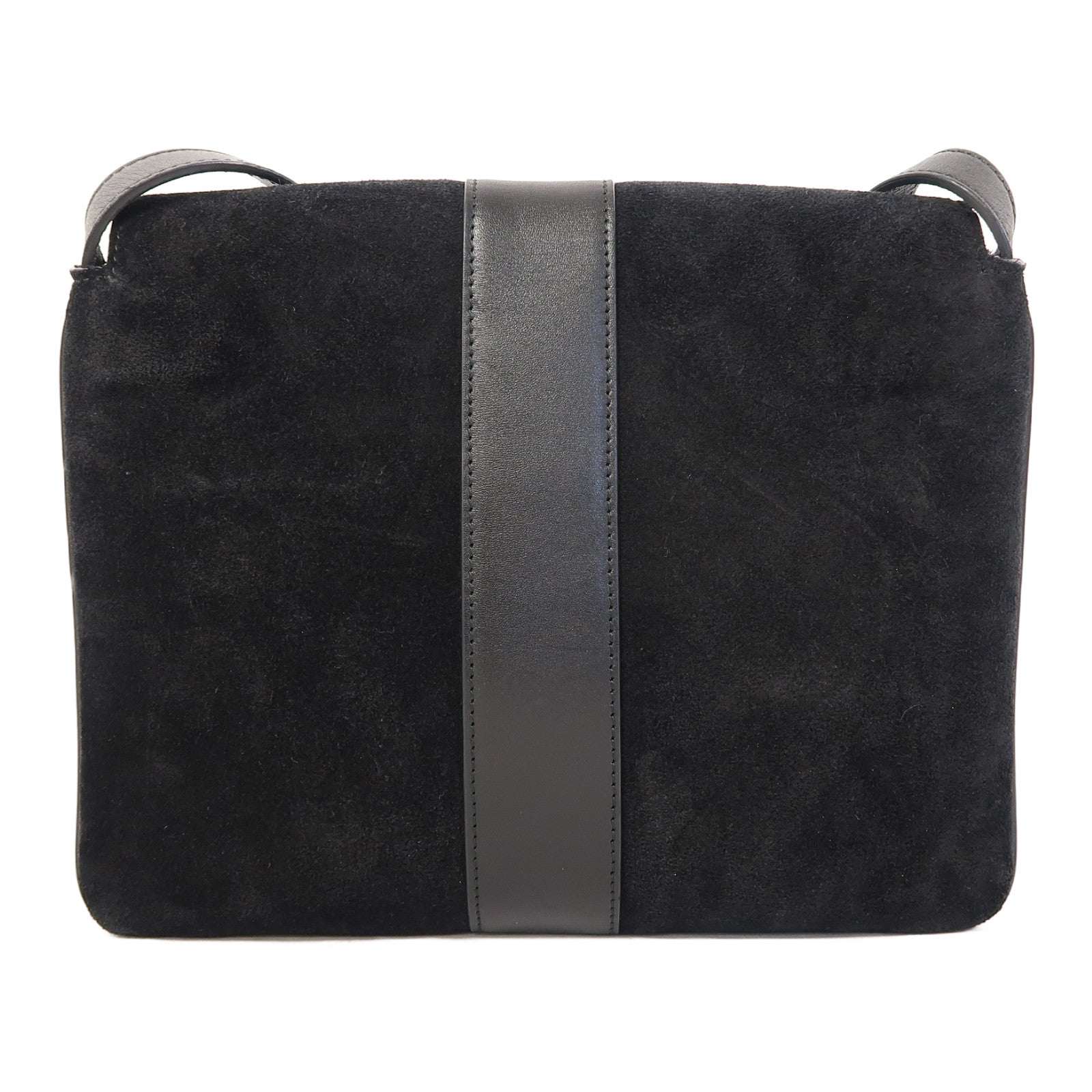 GUCCI 麂皮皮革Shoulder Bag金扣肩背袋黑色