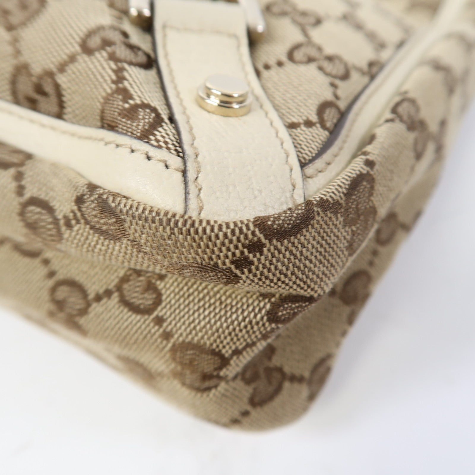 GUCCI 【激減優惠】帆布Tote Bag金扣肩背袋啡色