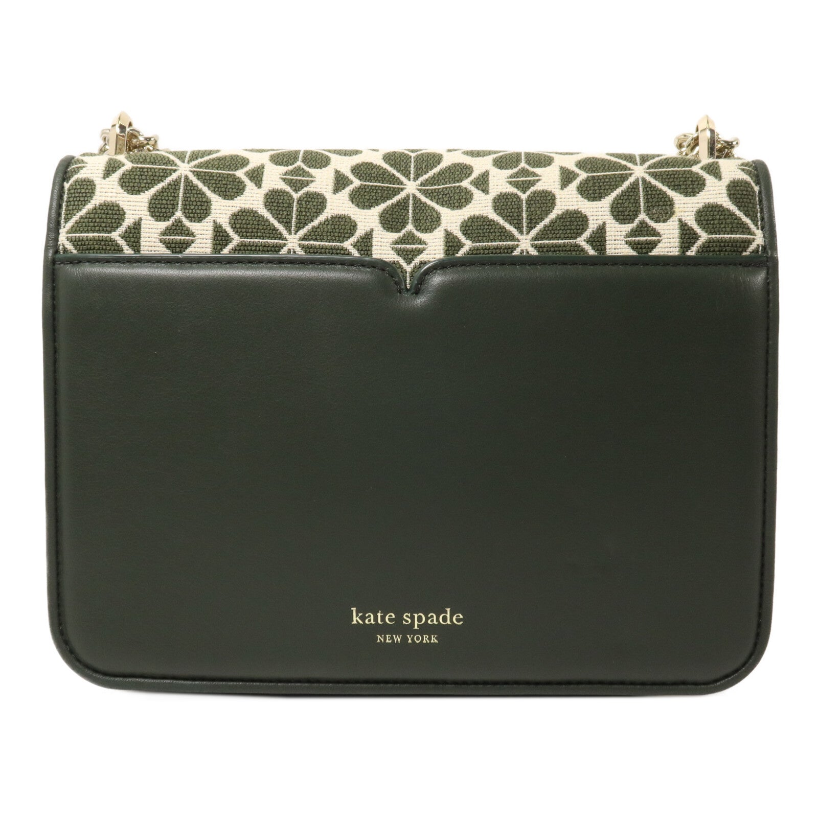 Kate Spade 帆布Flower Jack & Uard Locket鏈帶肩背袋