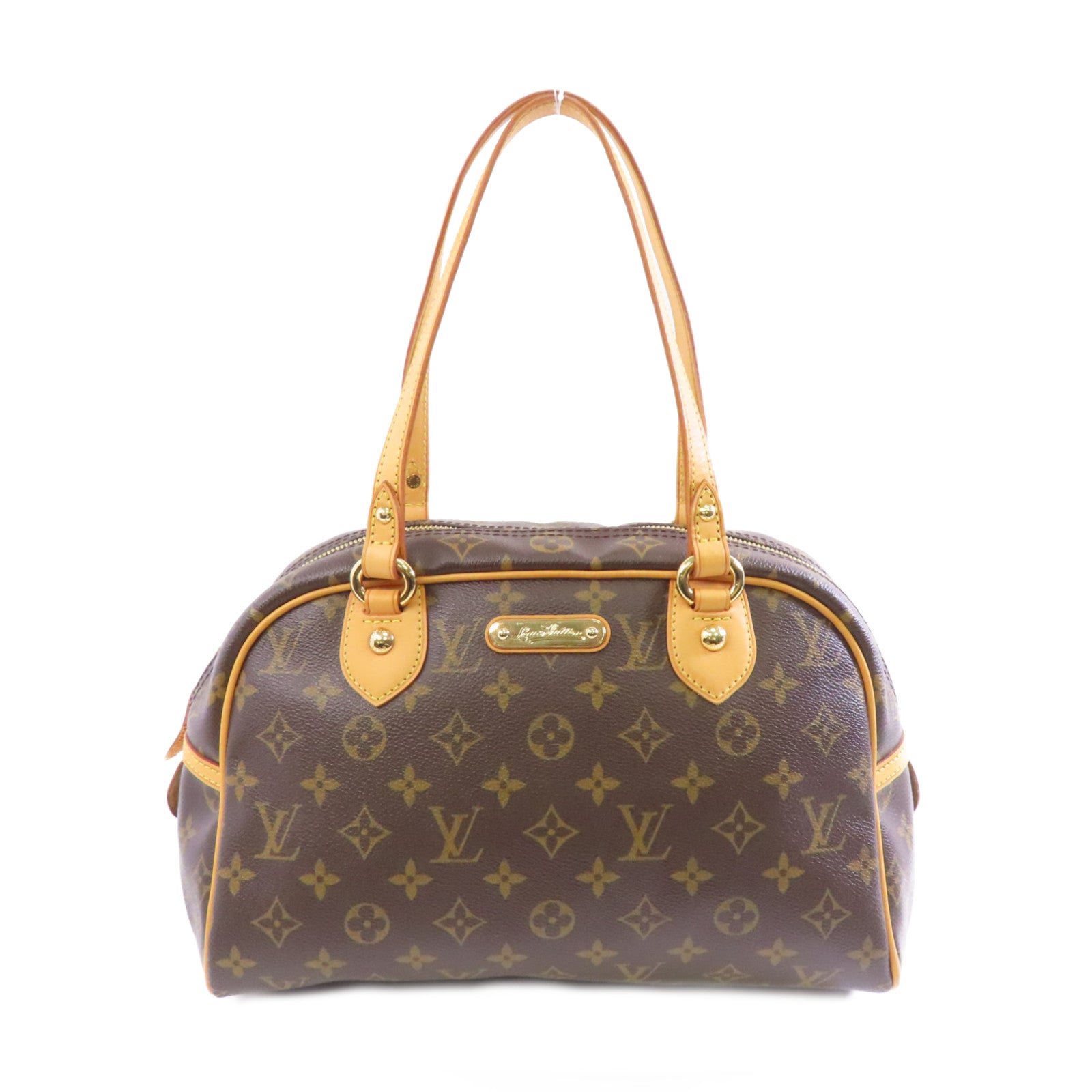 LOUIS VUITTON 【激減優惠】Monogram Montorgueil PM金扣肩背袋棕色