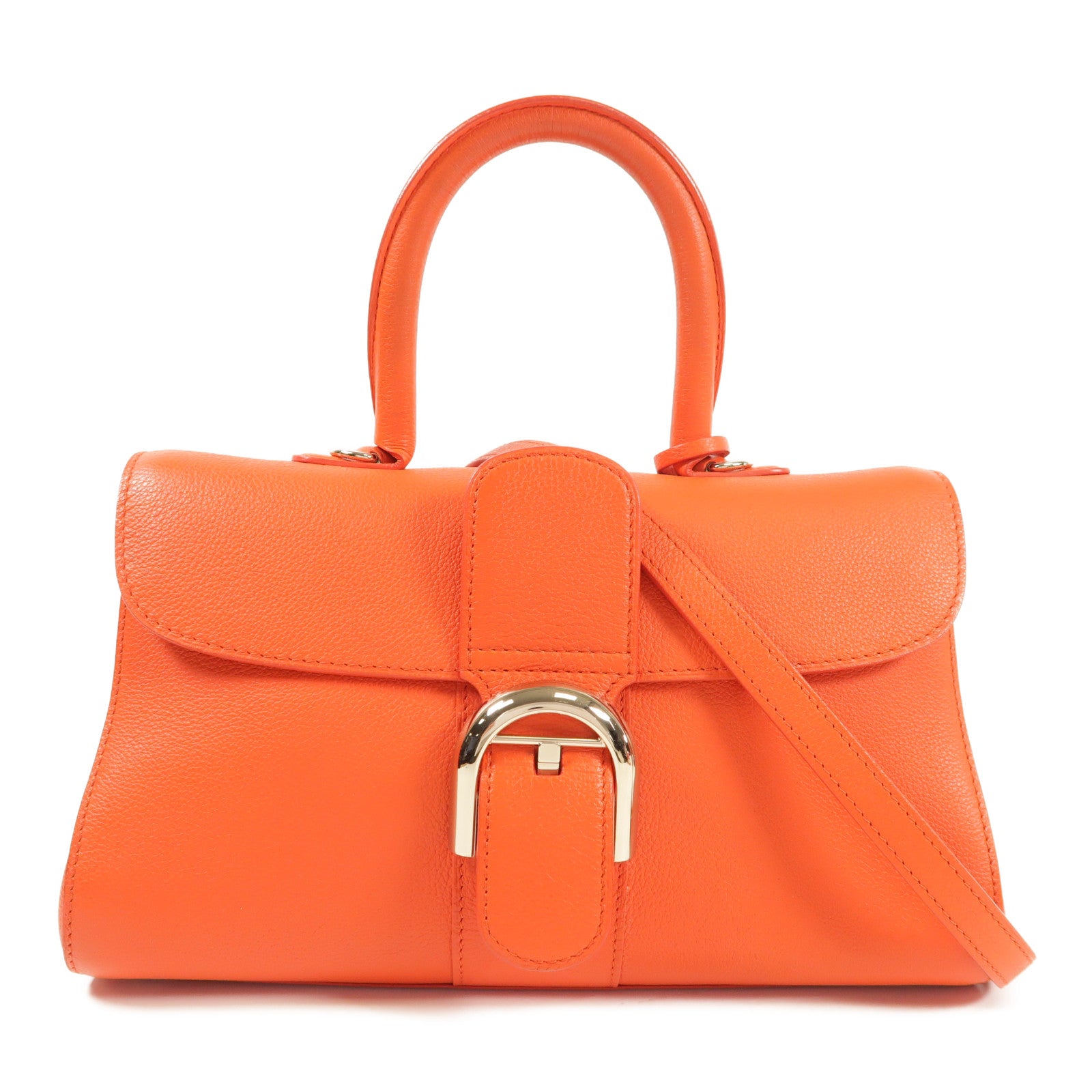 Delvaux 牛皮皮革Brillant East & West銀扣手挽肩背兩用袋