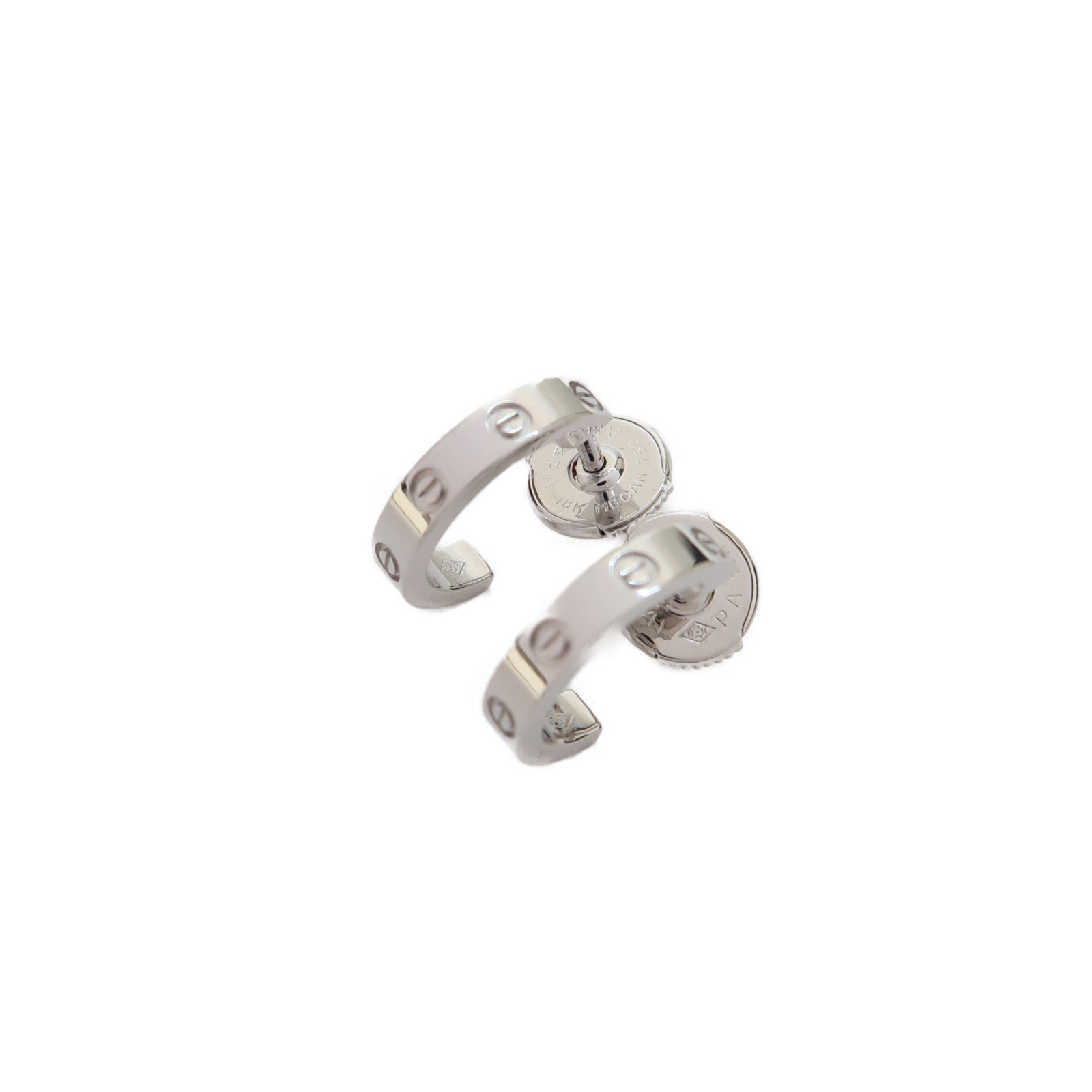 CARTIER 18K白金Love Earrings耳環