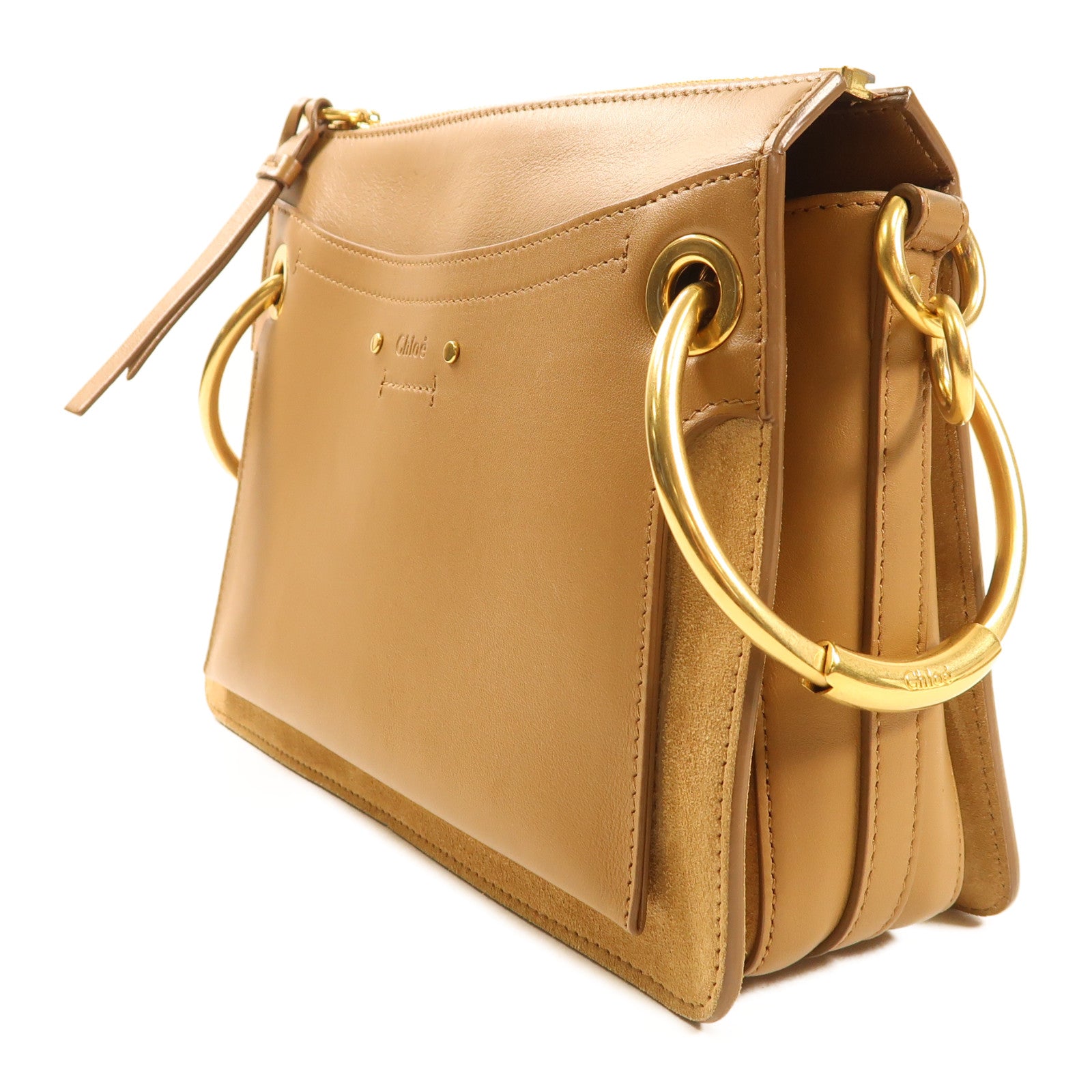 Chloe 牛皮皮革Shoulder Bag金扣肩背袋