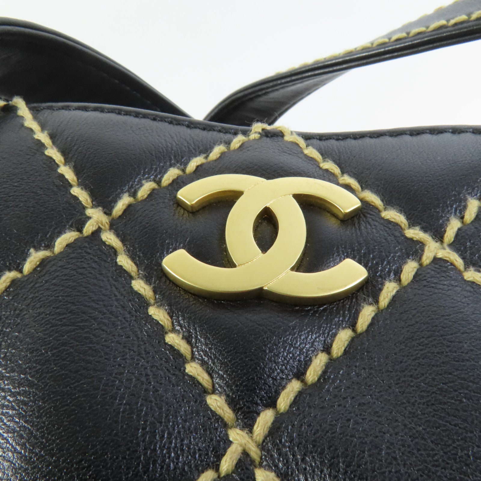 CHANEL 牛皮皮革Tote Bag金扣肩背袋