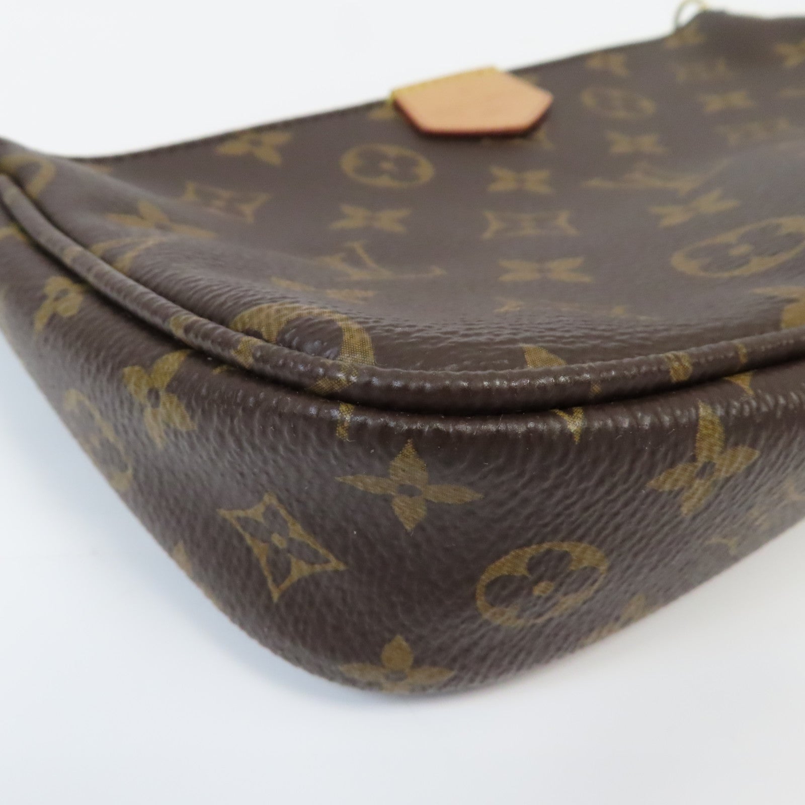 LOUIS VUITTON Monogram Multi Pochette Accessoires金扣肩背袋啡色