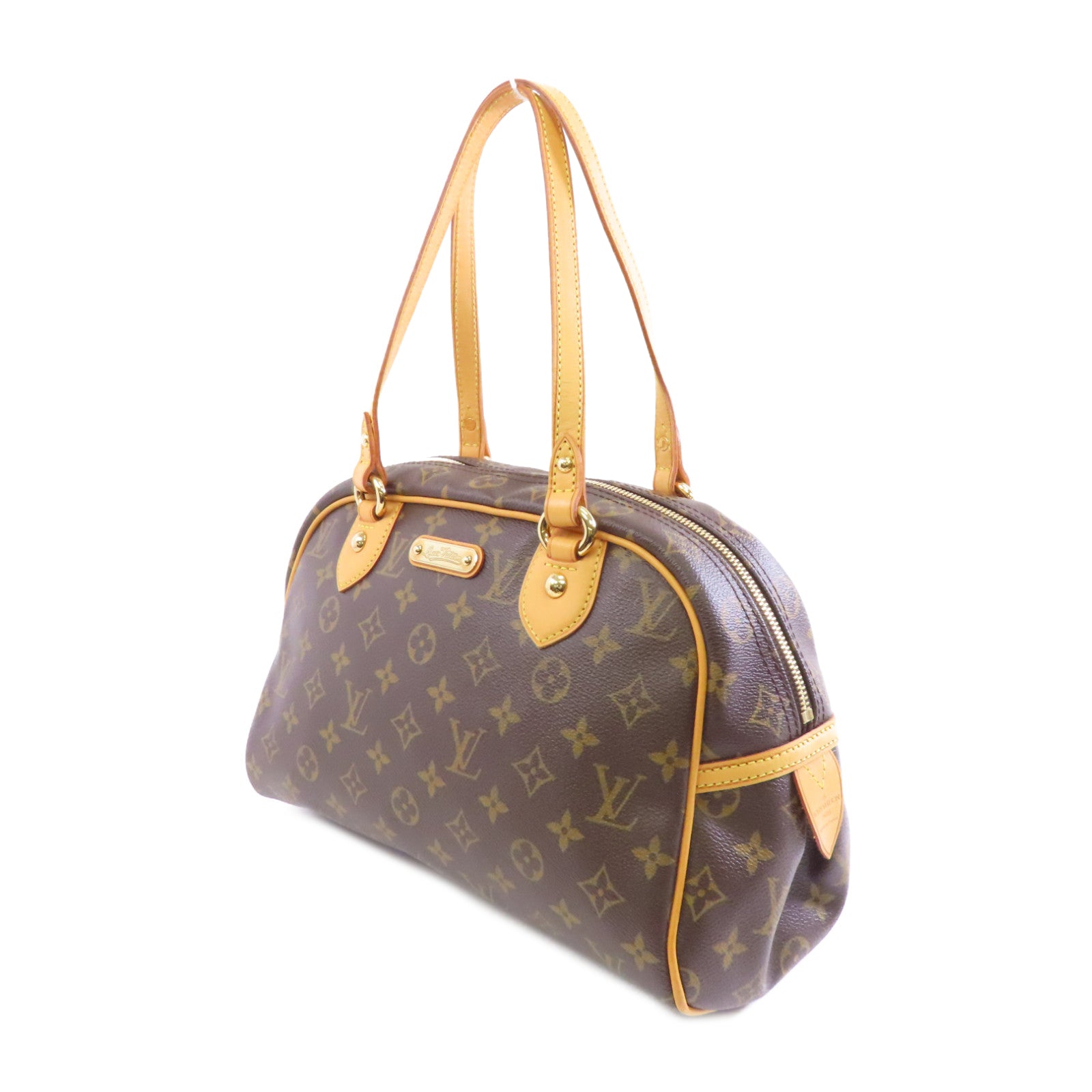 LOUIS VUITTON 【激減優惠】Monogram Montorgueil PM金扣肩背袋棕色