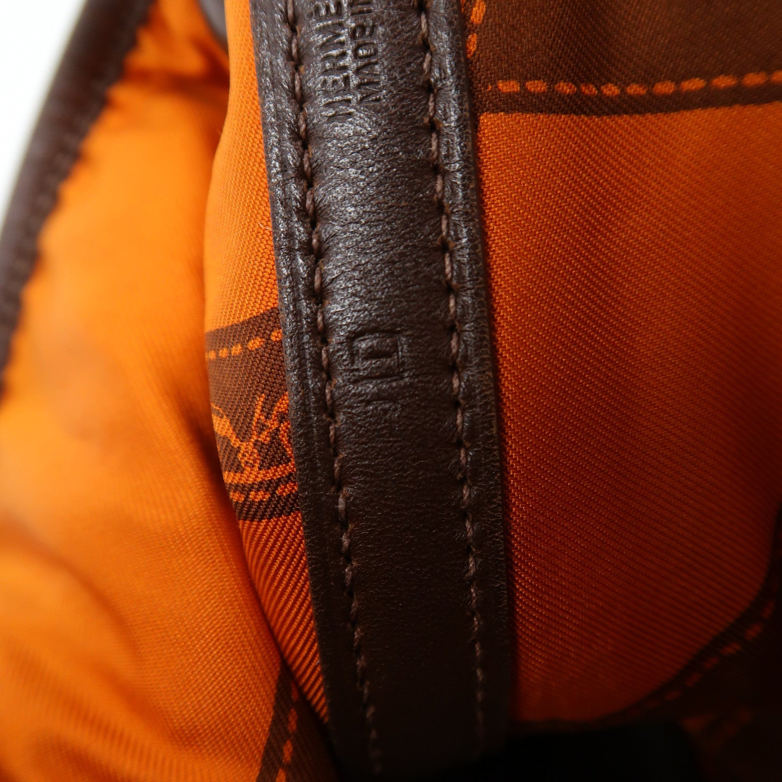 HERMES Swift皮革Garden Party TPM銀扣手挽袋深啡色