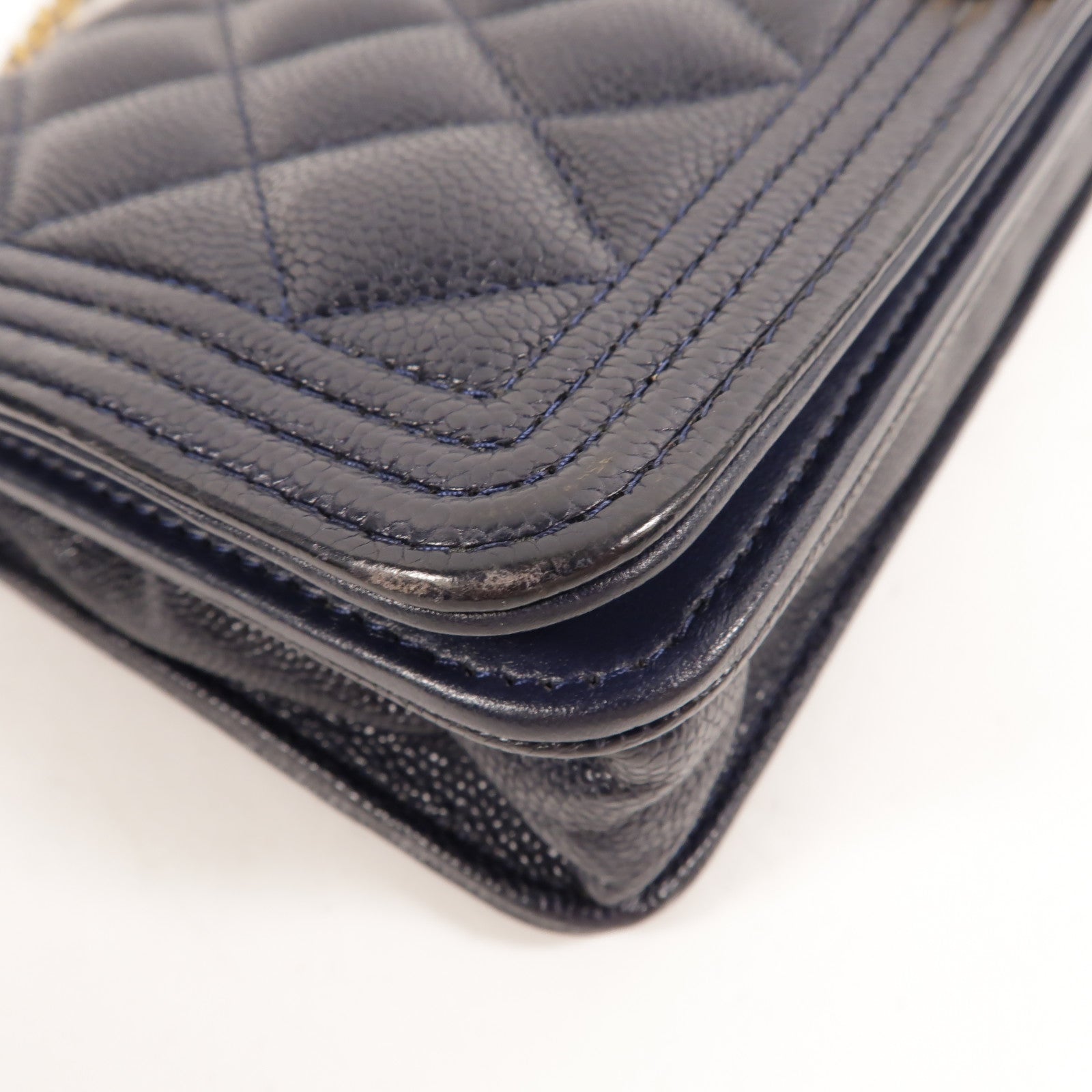 CHANEL 牛皮皮革Boy Chanel Wallet On Chain鏈帶肩背袋