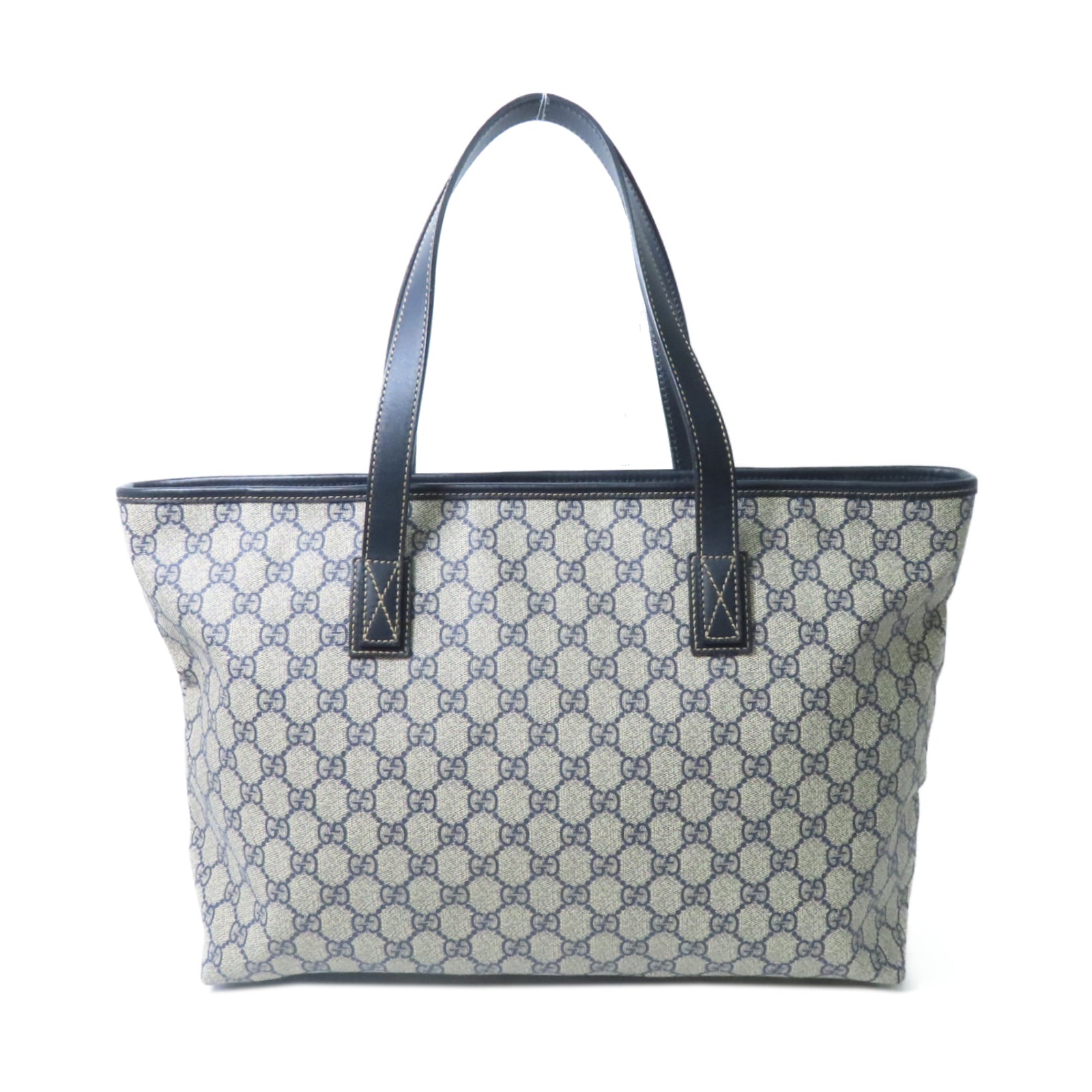 GUCCI 【激減優惠】塗層帆布Tote Bag銀扣手挽袋米色