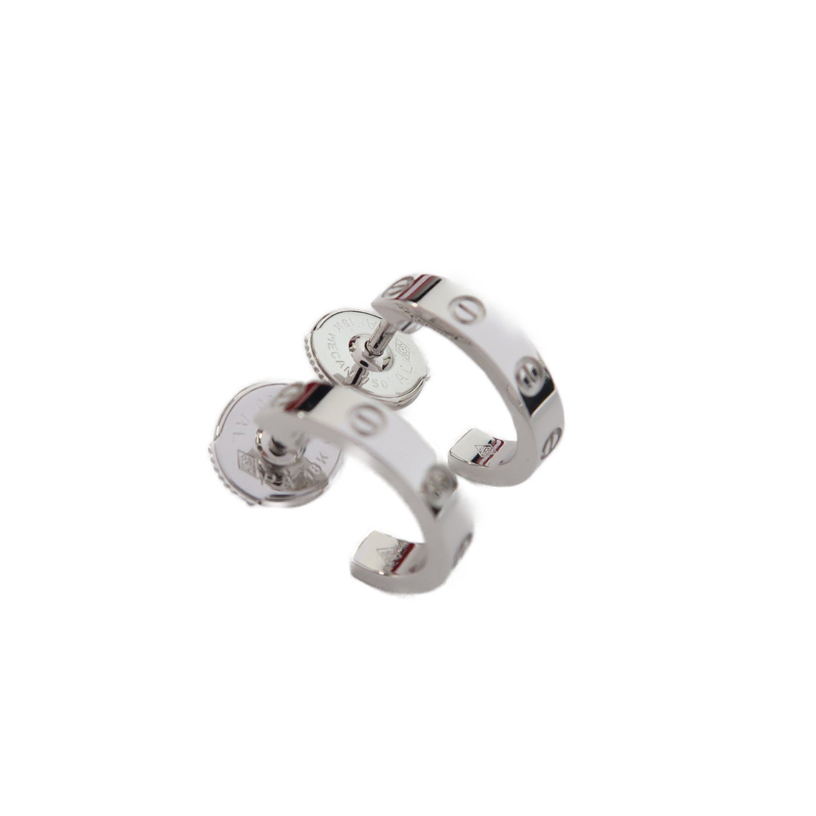CARTIER 18K白金Love Earrings耳環
