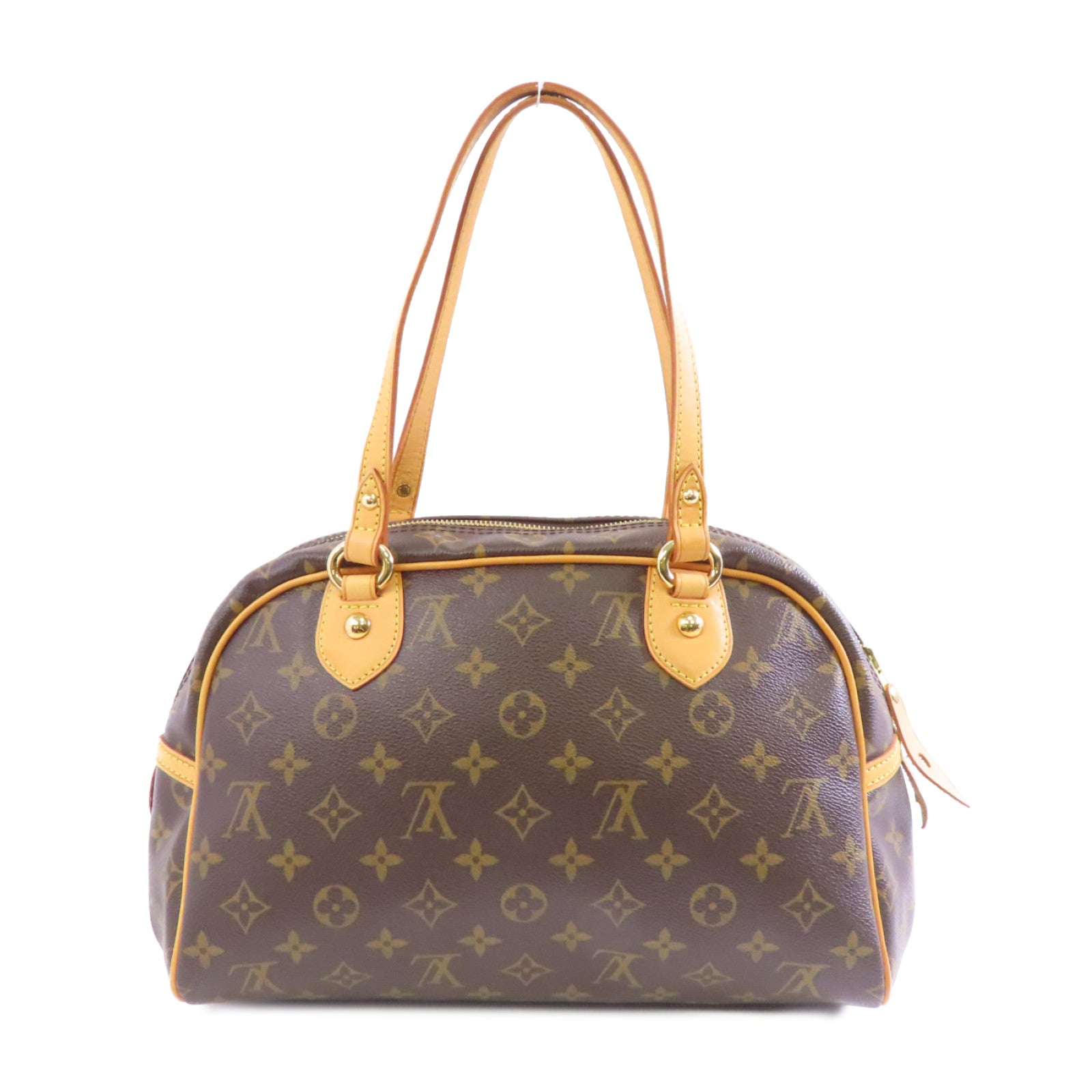 LOUIS VUITTON 【激減優惠】Monogram Montorgueil PM金扣肩背袋棕色