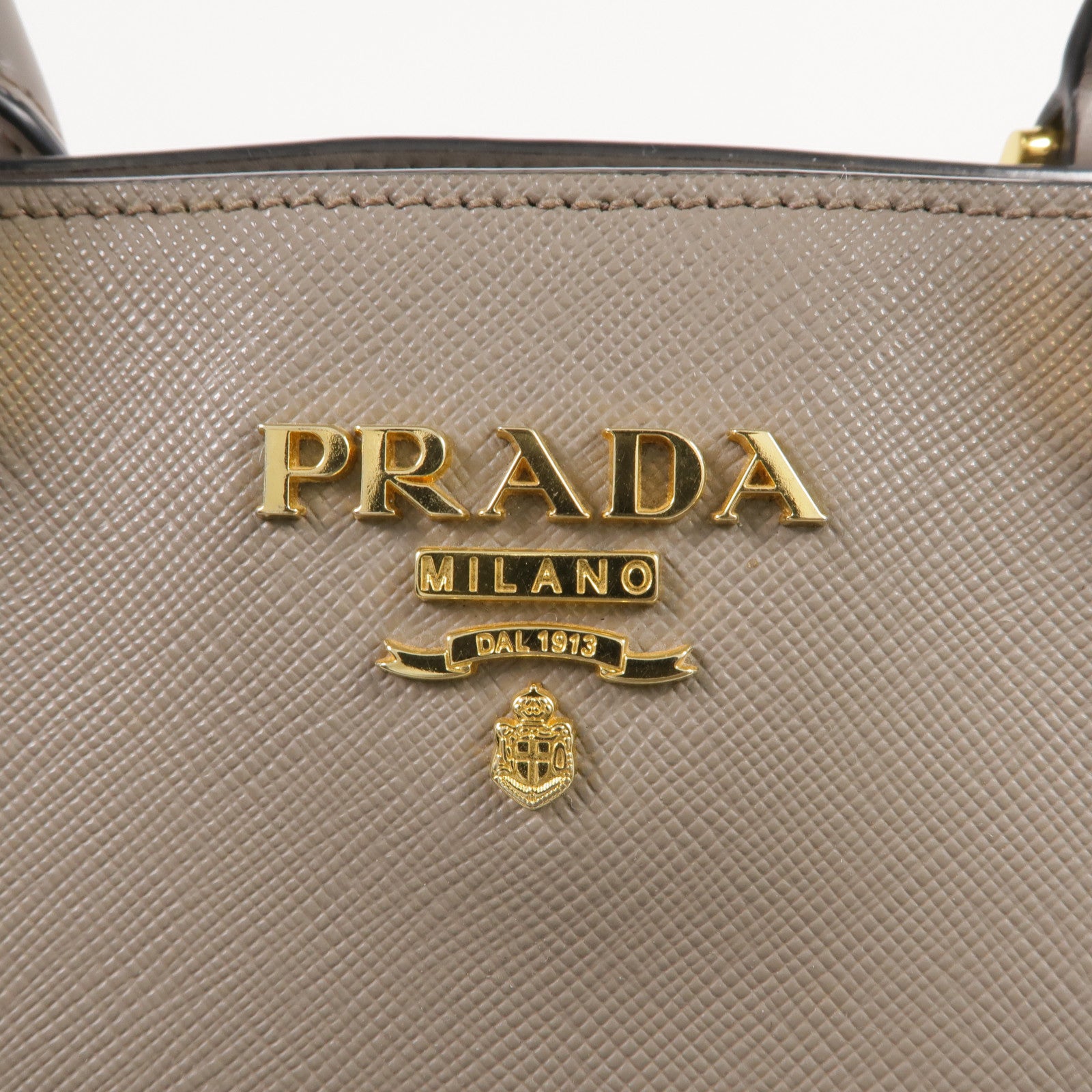 PRADA Saffiano皮革2Way Shoulder Bag金扣手挽肩背兩用袋