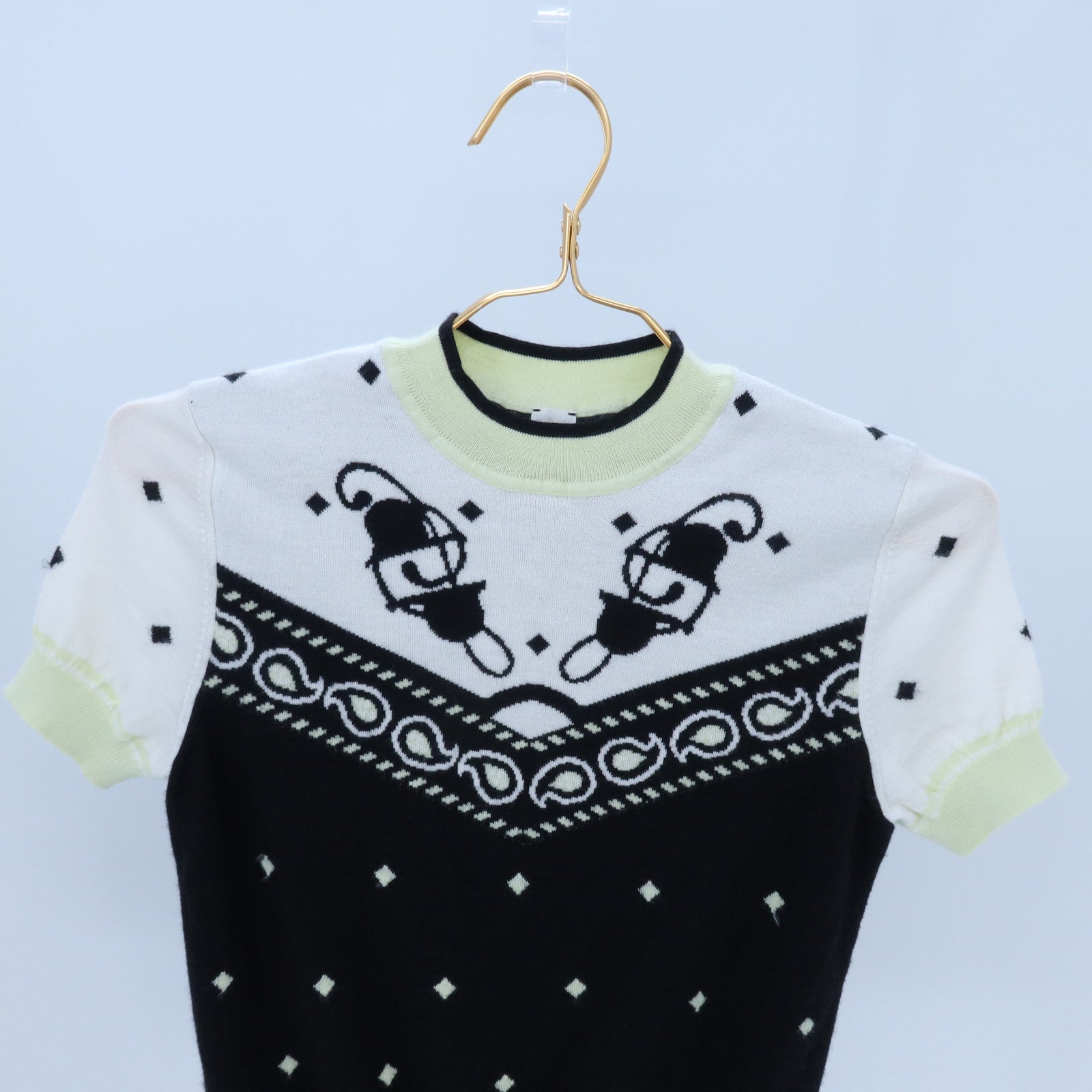 HERMES Harnais De Cour Knit Top針織