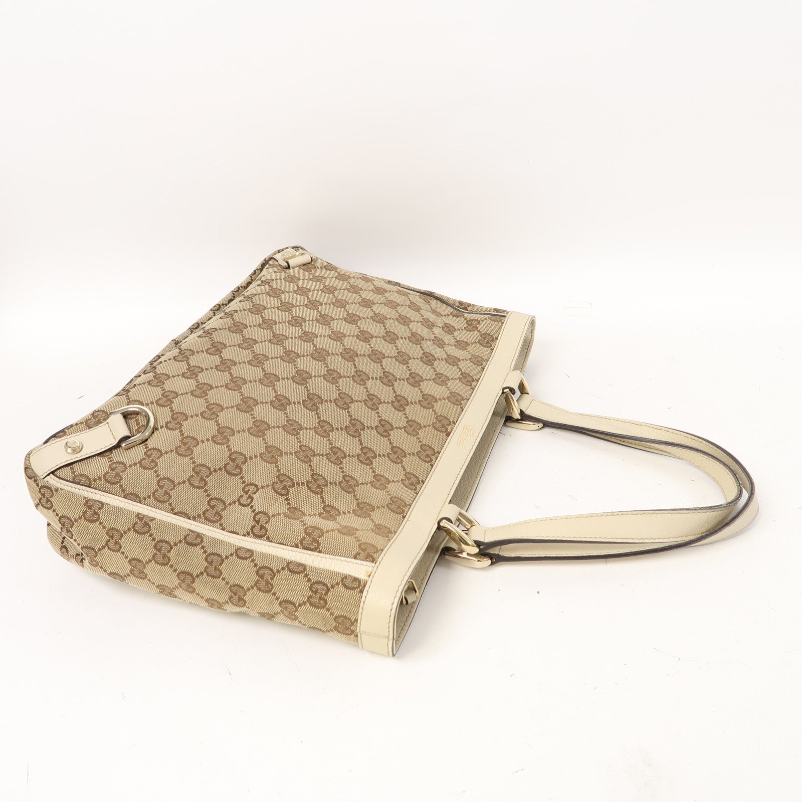 GUCCI (PRICE DOWN) GG GHW Shoulder Tote Bag 170004 Canvas Brown