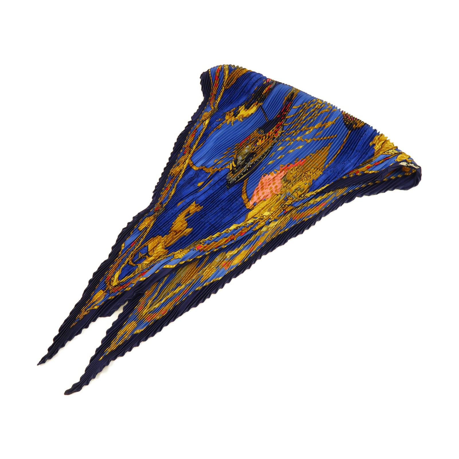 HERMES 絲質Scarf絲巾藍色