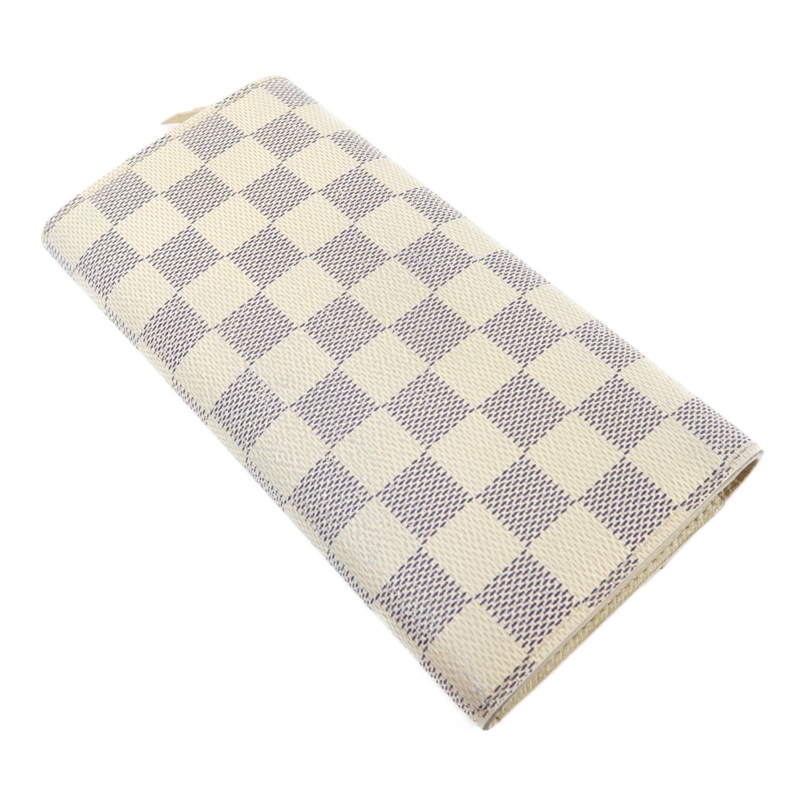 LOUIS VUITTON 【激減優惠】Damier Azur Portefeuille Emily Long Wallet金扣長錢包白色/藍色