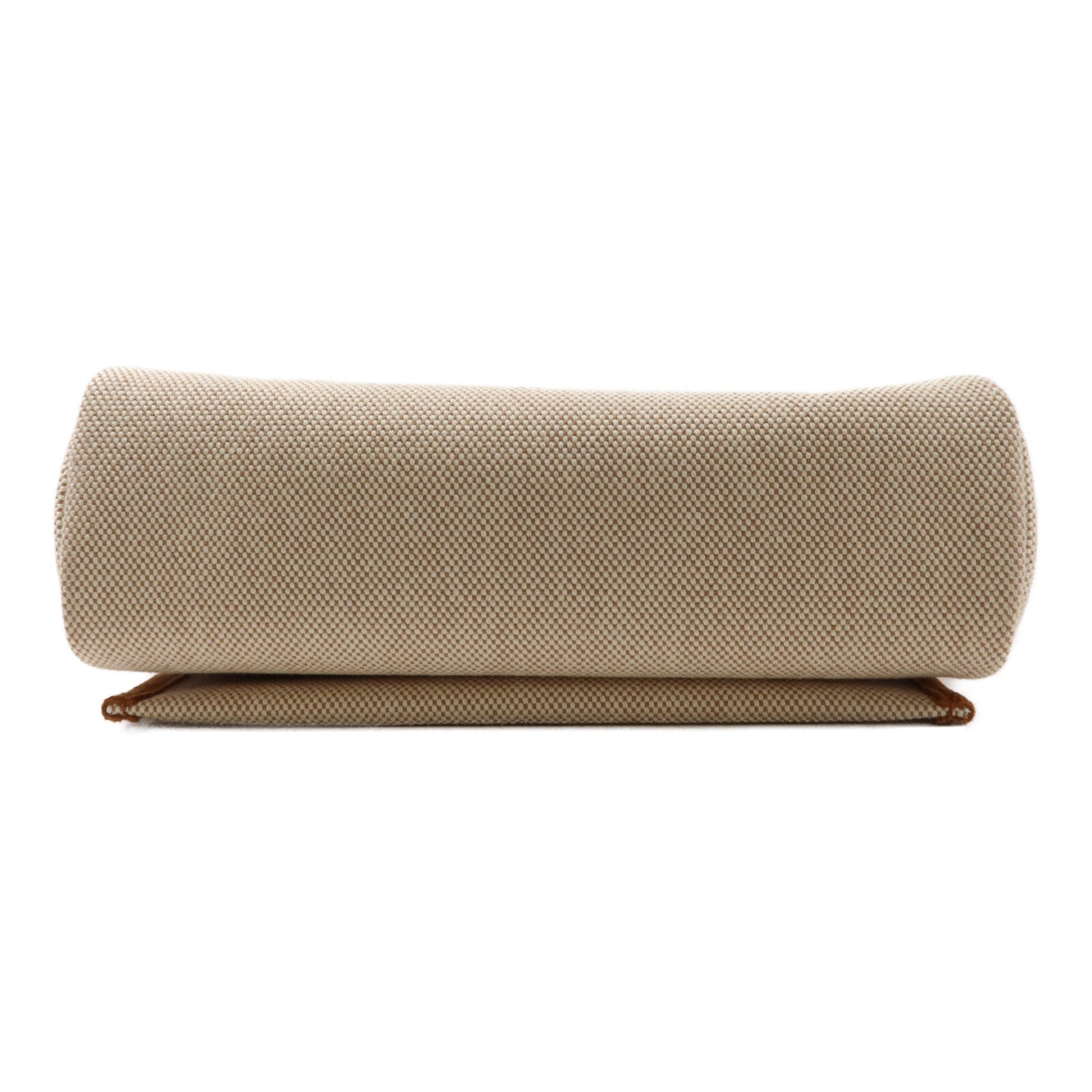 HERMES 帆布Mini Herbag肩背袋Ecru Beige/Fauve
