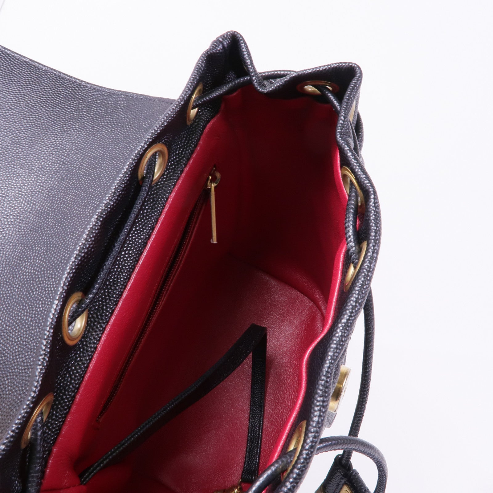 CHANEL 【激減優惠】牛皮皮革Backpack金扣背包