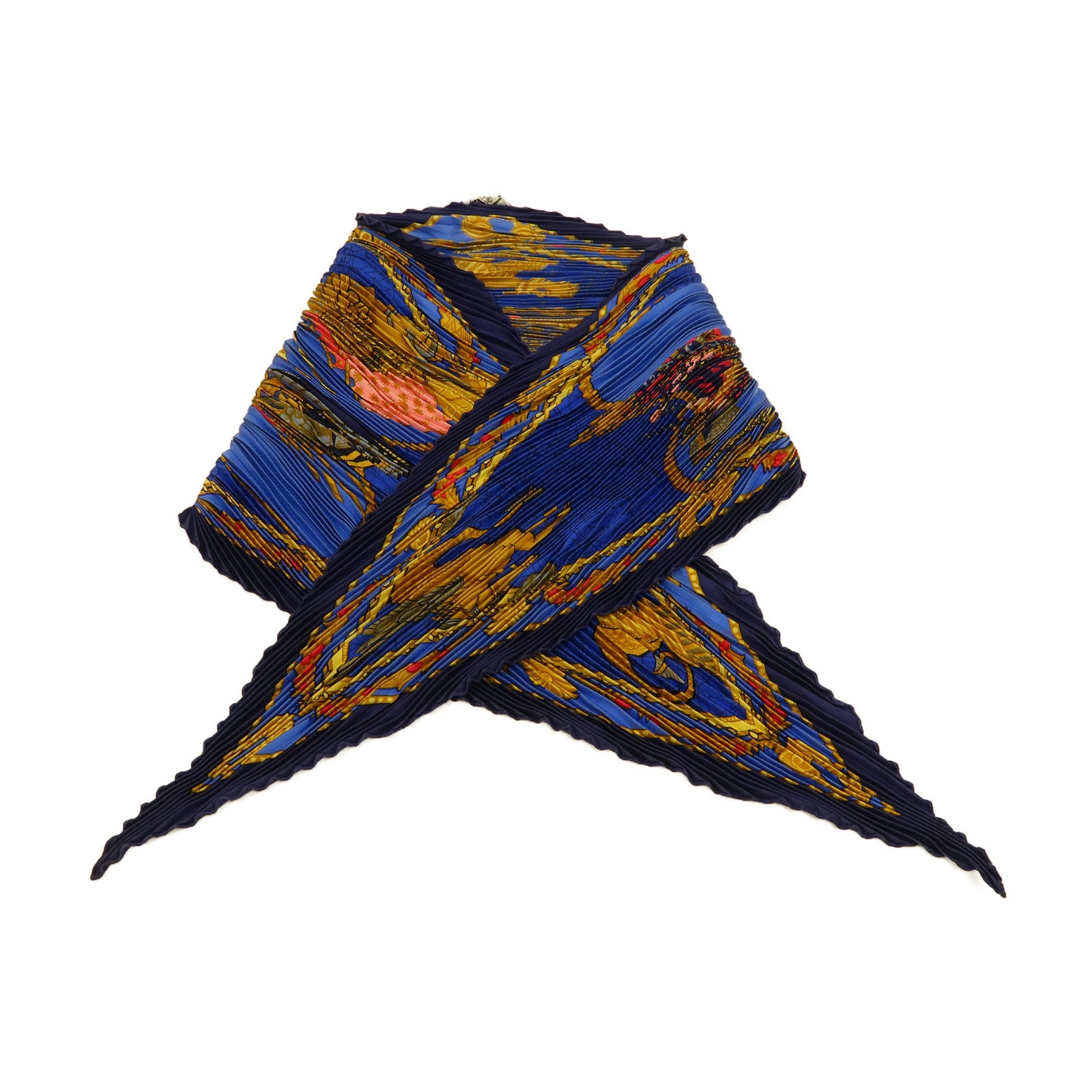 HERMES 絲質Scarf絲巾藍色
