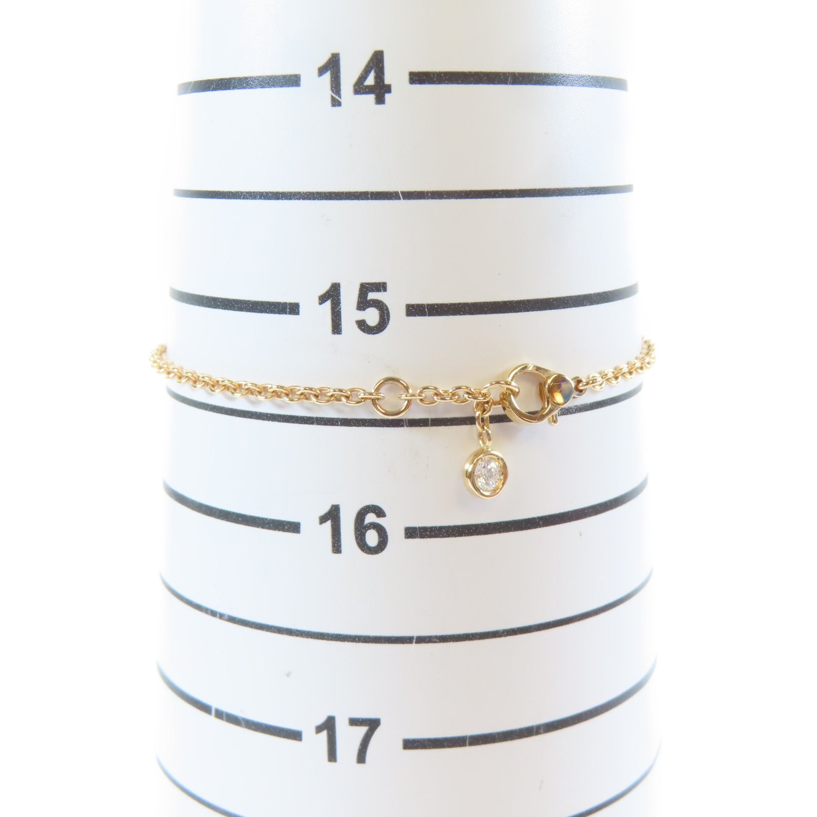 HERMES 18K黃金Finesse Bracelet0.55ct鑽石手鏈#15.25cm