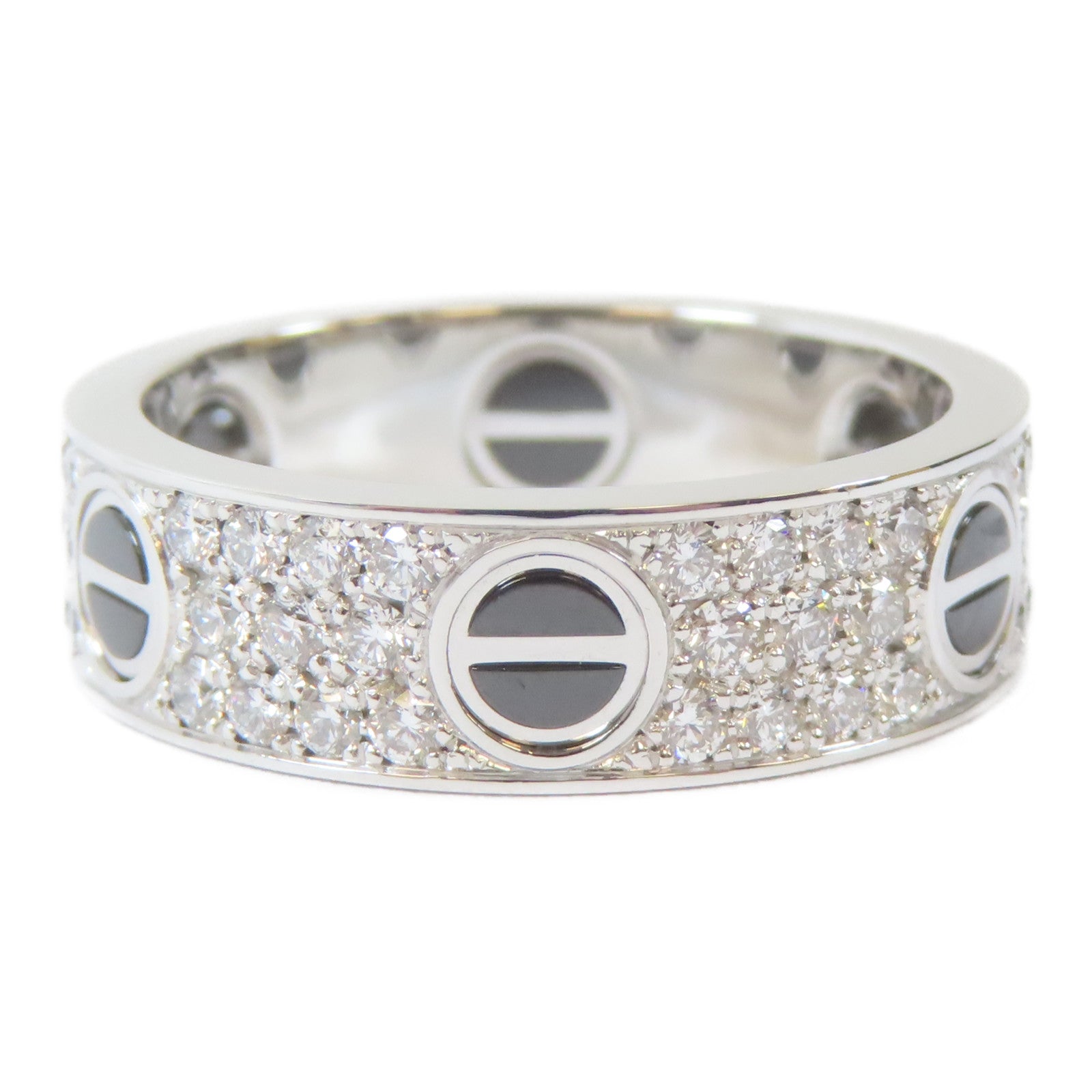 CARTIER 18K白金Love Ring鑽石戒指Cartier#59/US#8.5