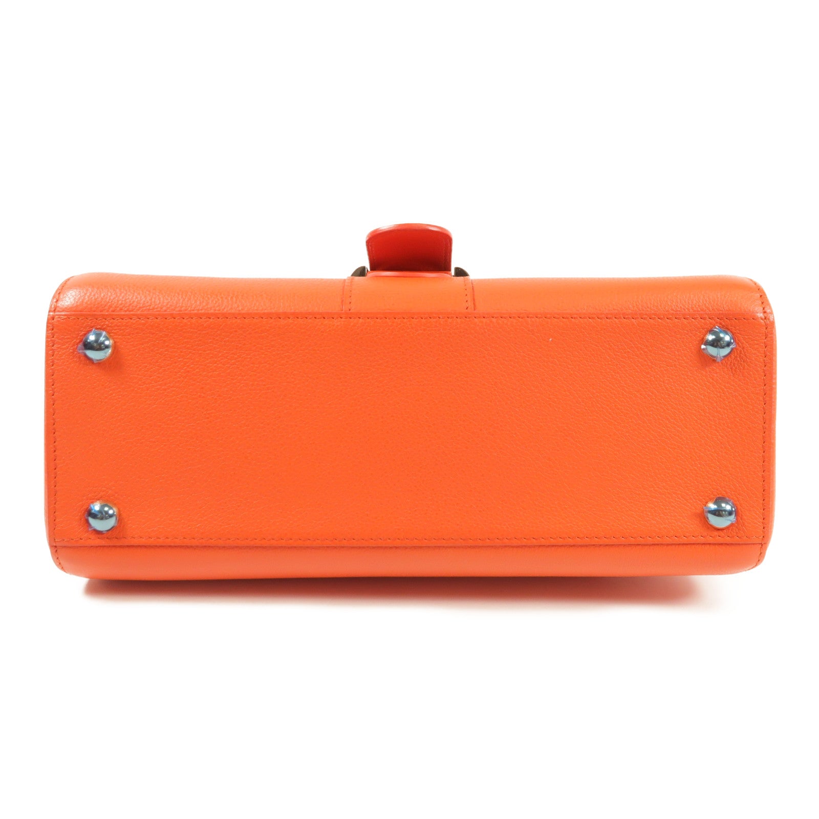 Delvaux 牛皮皮革Brillant East & West銀扣手挽肩背兩用袋