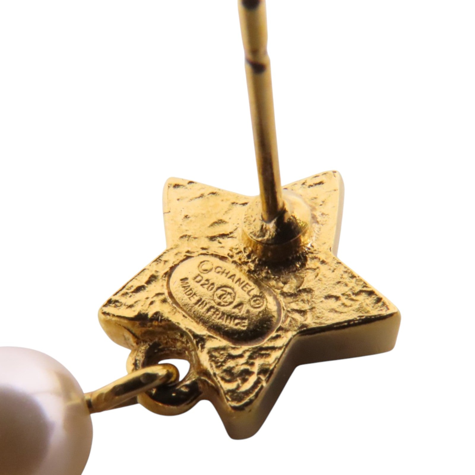 CHANEL 金屬/仿珍珠/水鑽Earrings銀扣耳環