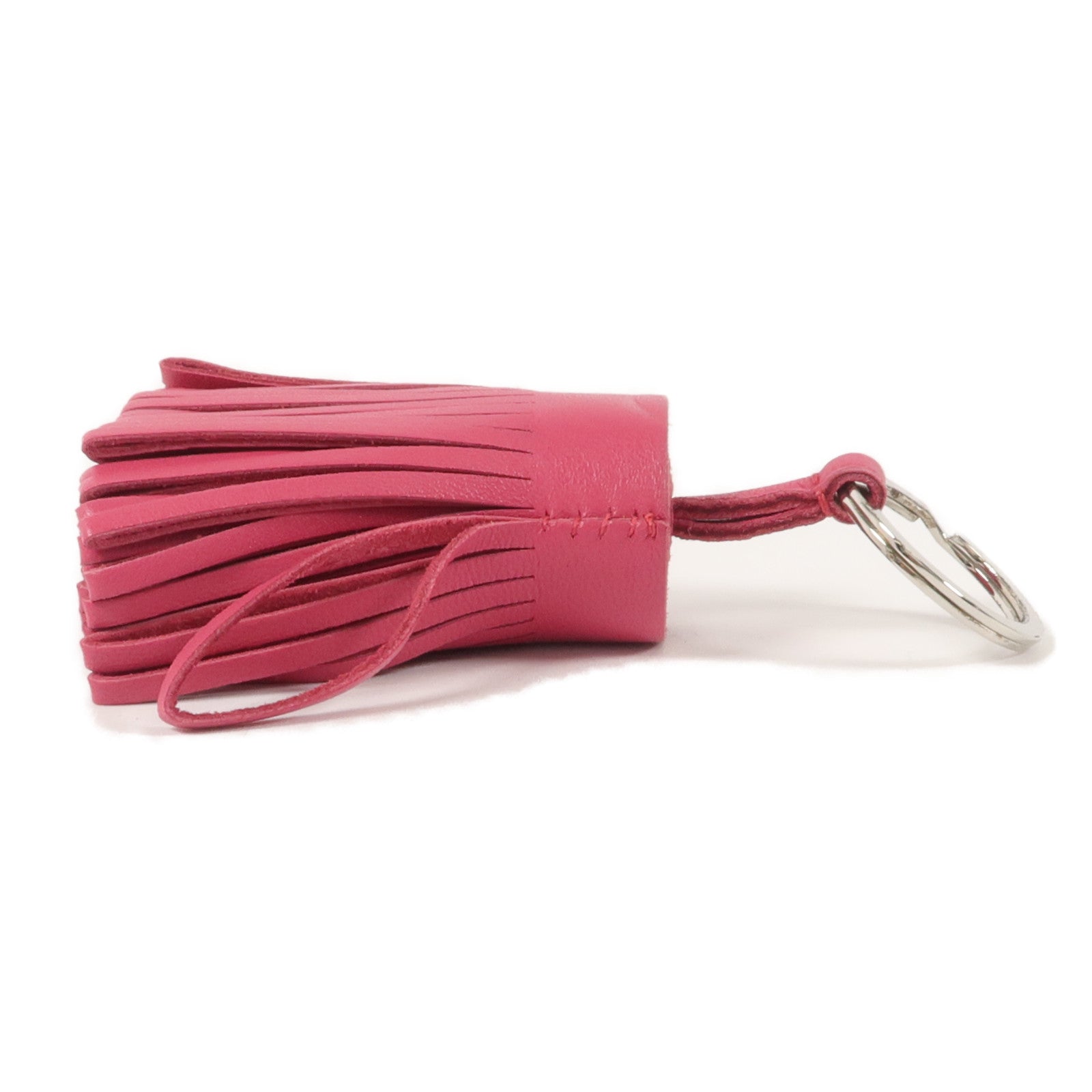 HERMES Milo皮革Carmen鎖匙扣Fuchsia