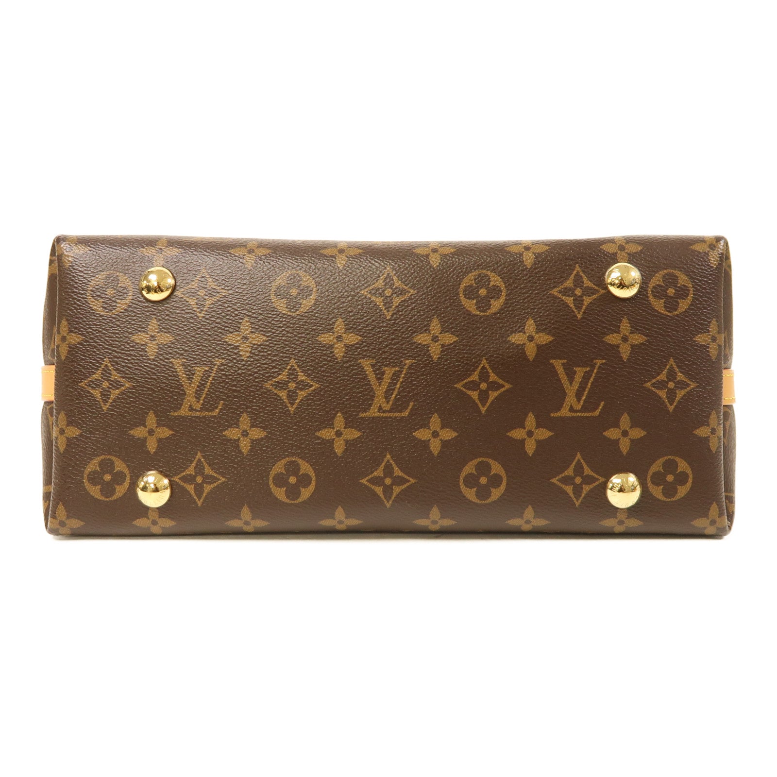 LOUIS VUITTON Monogram Carryall PM金扣肩背袋啡色