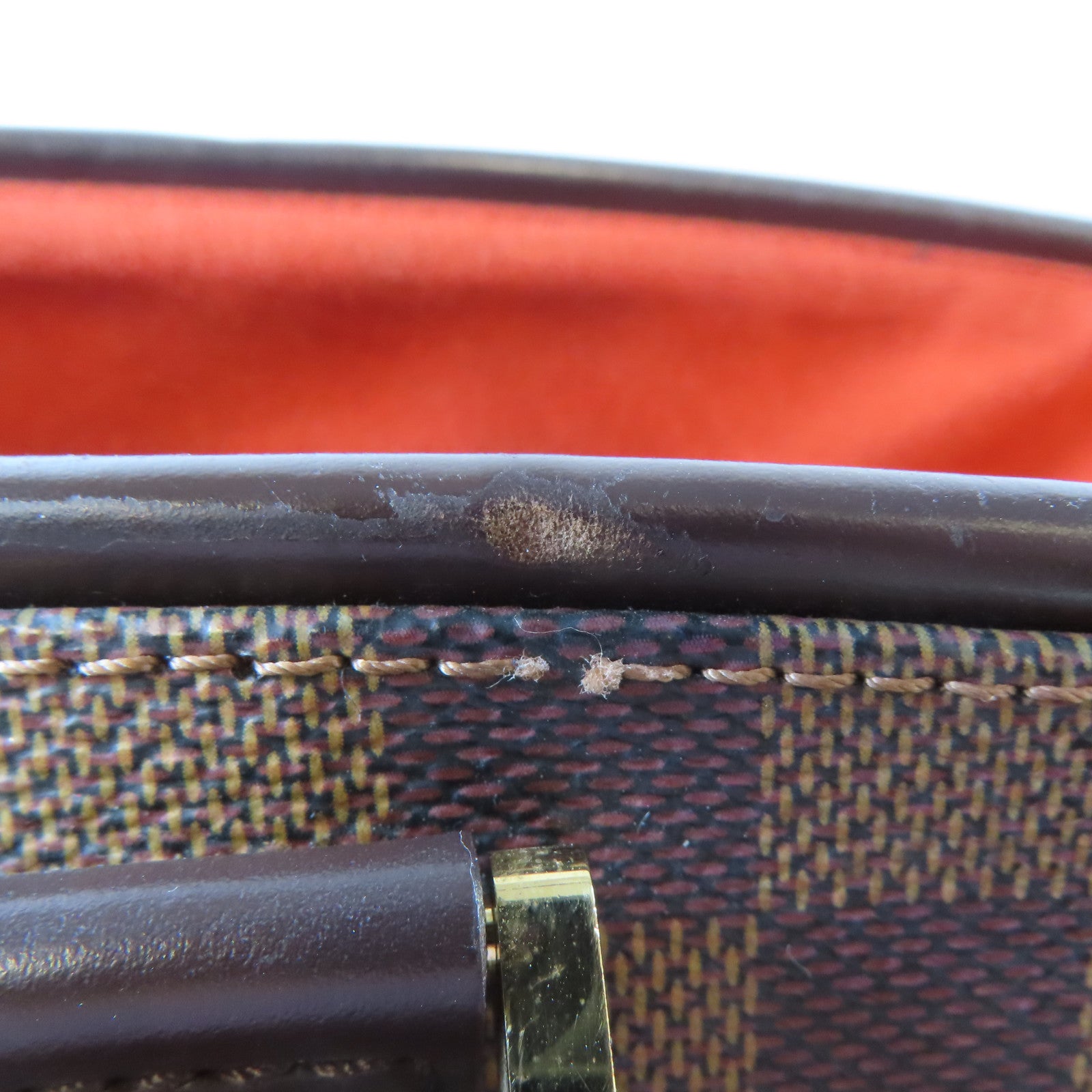 LOUIS VUITTON 【激減優惠】Damier Manosque GM金扣手挽袋啡色
