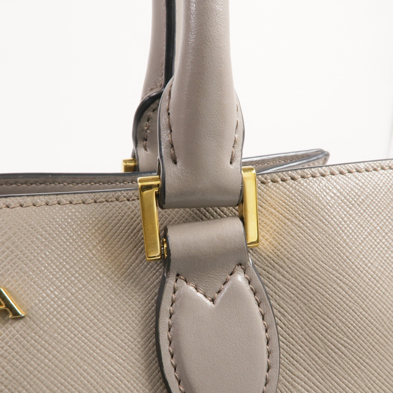 PRADA Saffiano皮革2Way Shoulder Bag金扣手挽肩背兩用袋